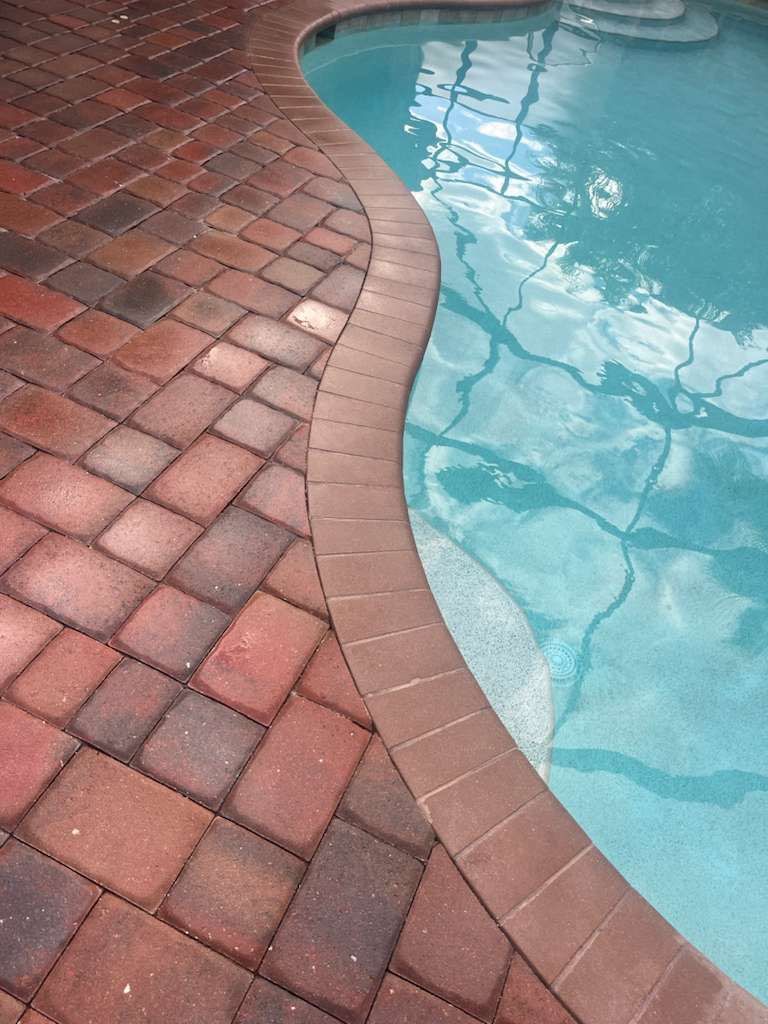 Pool Deck Renovation | Pool Coping & Tile Upgrade | Textured Marble Natural Stone - Bonita National Golf & Country Club by Old Town Pavers Llc