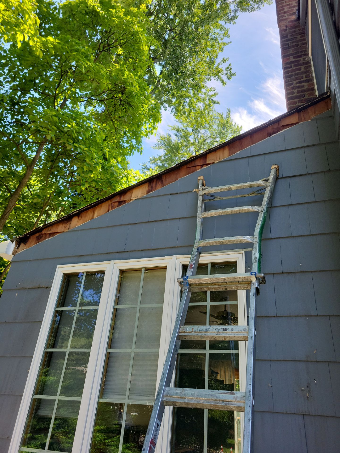 Exterior Painting and Cedar Shingle Siding Repair in Cedar Grove by Spectrum Painting, LLC