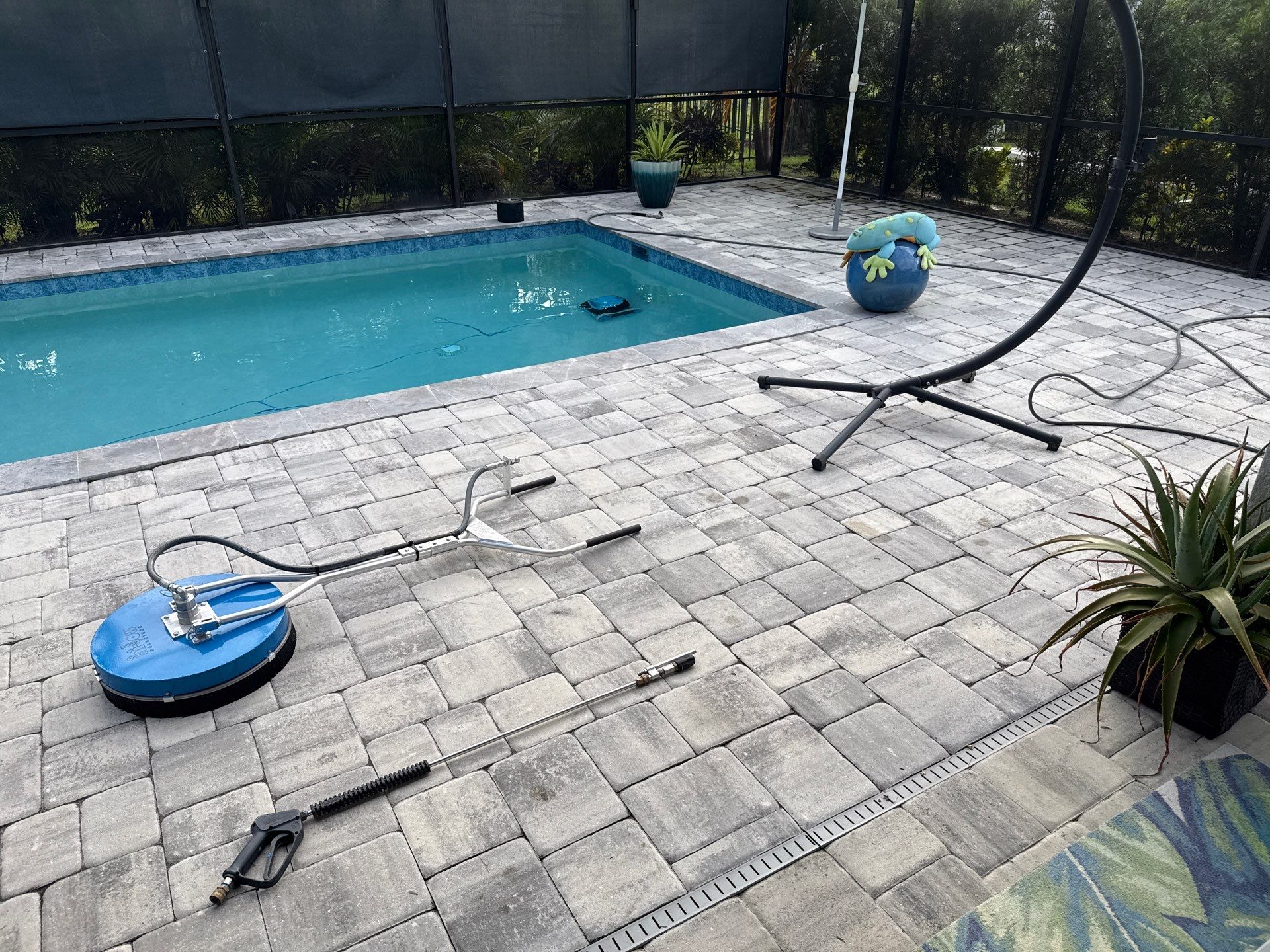 Paver Pool Deck & Screen Enclosure Cleaning – North River Ranch, Parrish, FL by Sunshine AquaWash