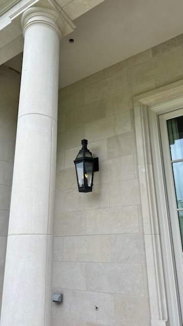 Custom Manual Gas Lantern Installation for Dallas Exterior by Solara Custom Living