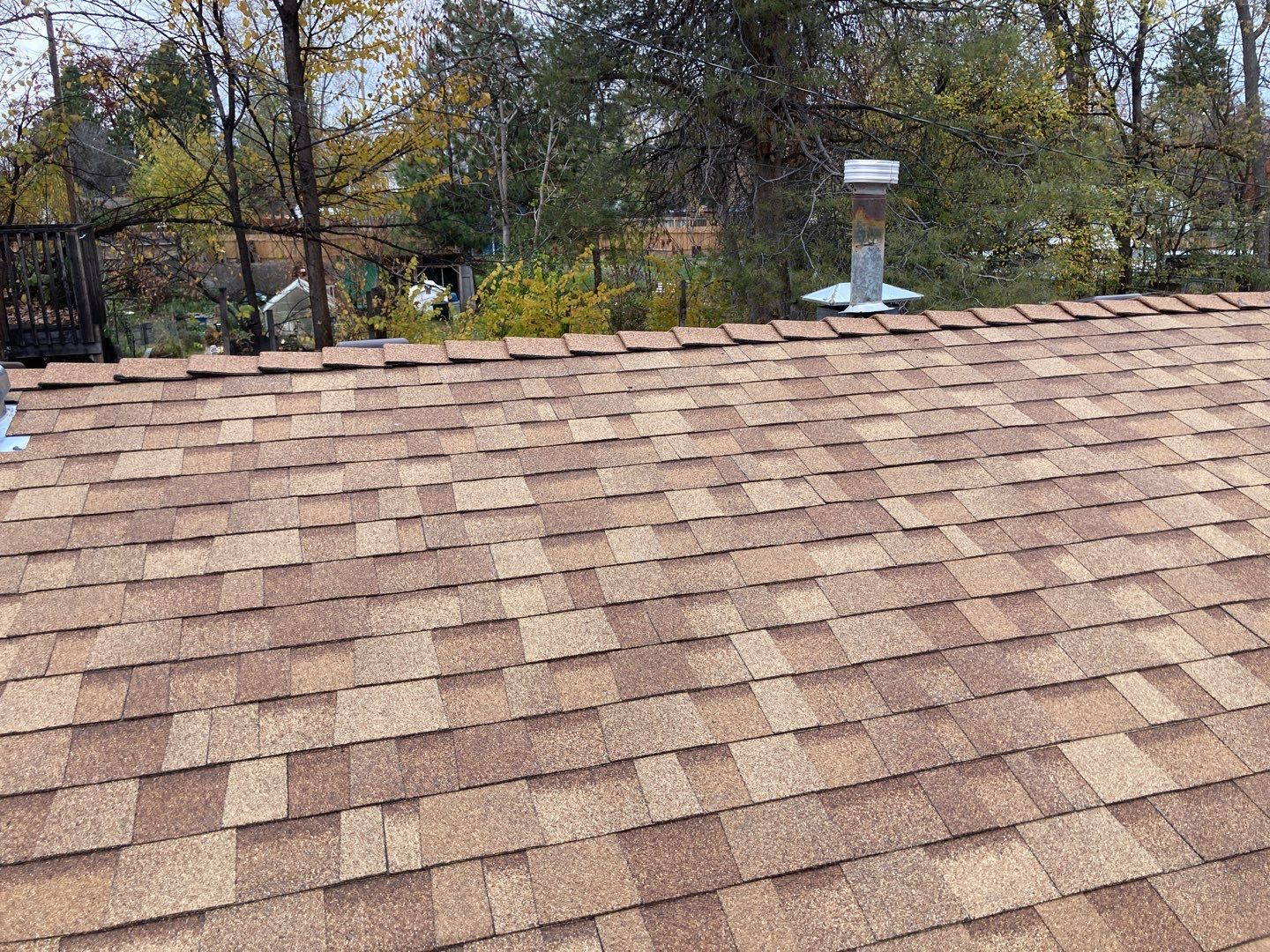 Boise home with new Duration Shingles in Desert Tan color by ID Roofing LLC