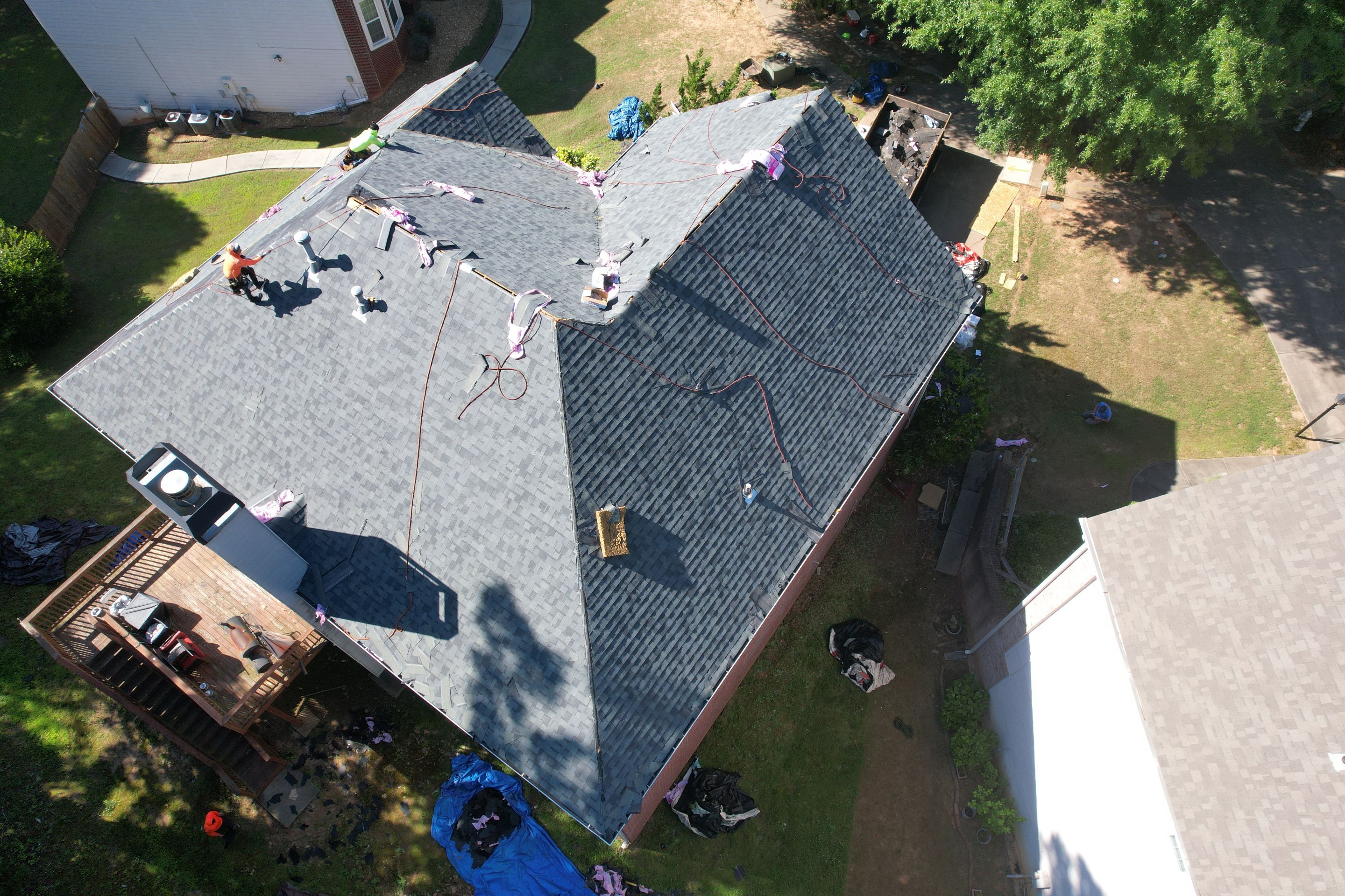 Residential Roof Replacement using Owens Corning Estate Gray by Inspector Roofing and Restoration