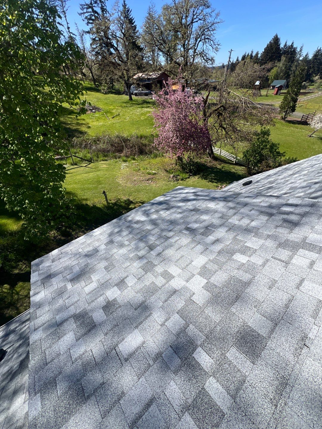 Residential Roofing Installation using IKO Dynasty (Color: Frostone Grey) by Orezona Building & Roofing Company, Inc.