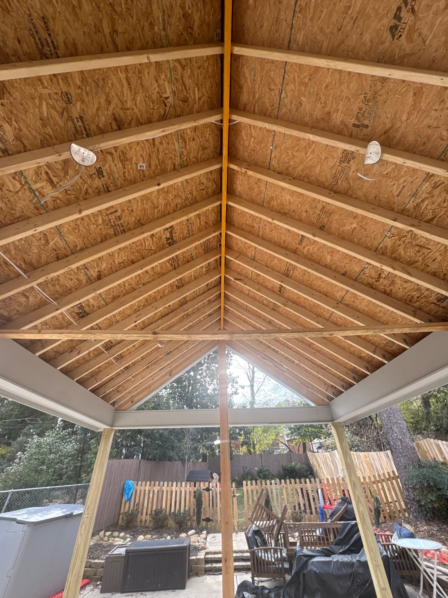 Custom Gable Roof Pavilion and Patio Cover in Atlanta by Swift Home Renovations
