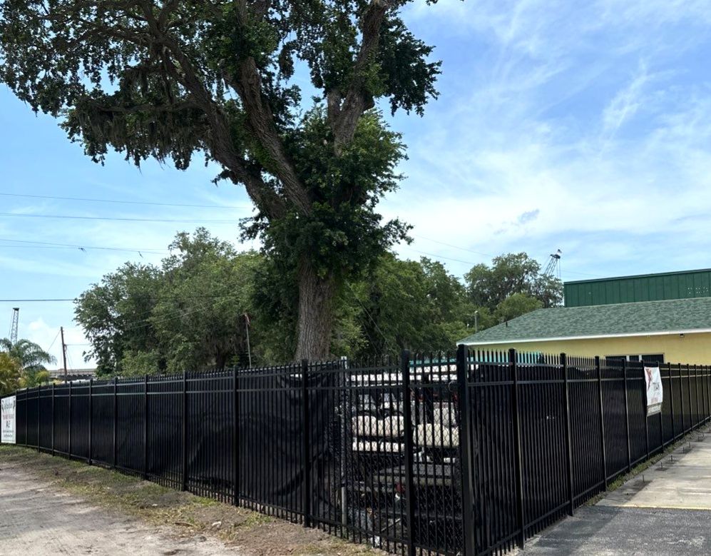 Aluminum Fence Installation using Black 3 Rail Aluminum Fence by Asap fence and gates, LLC