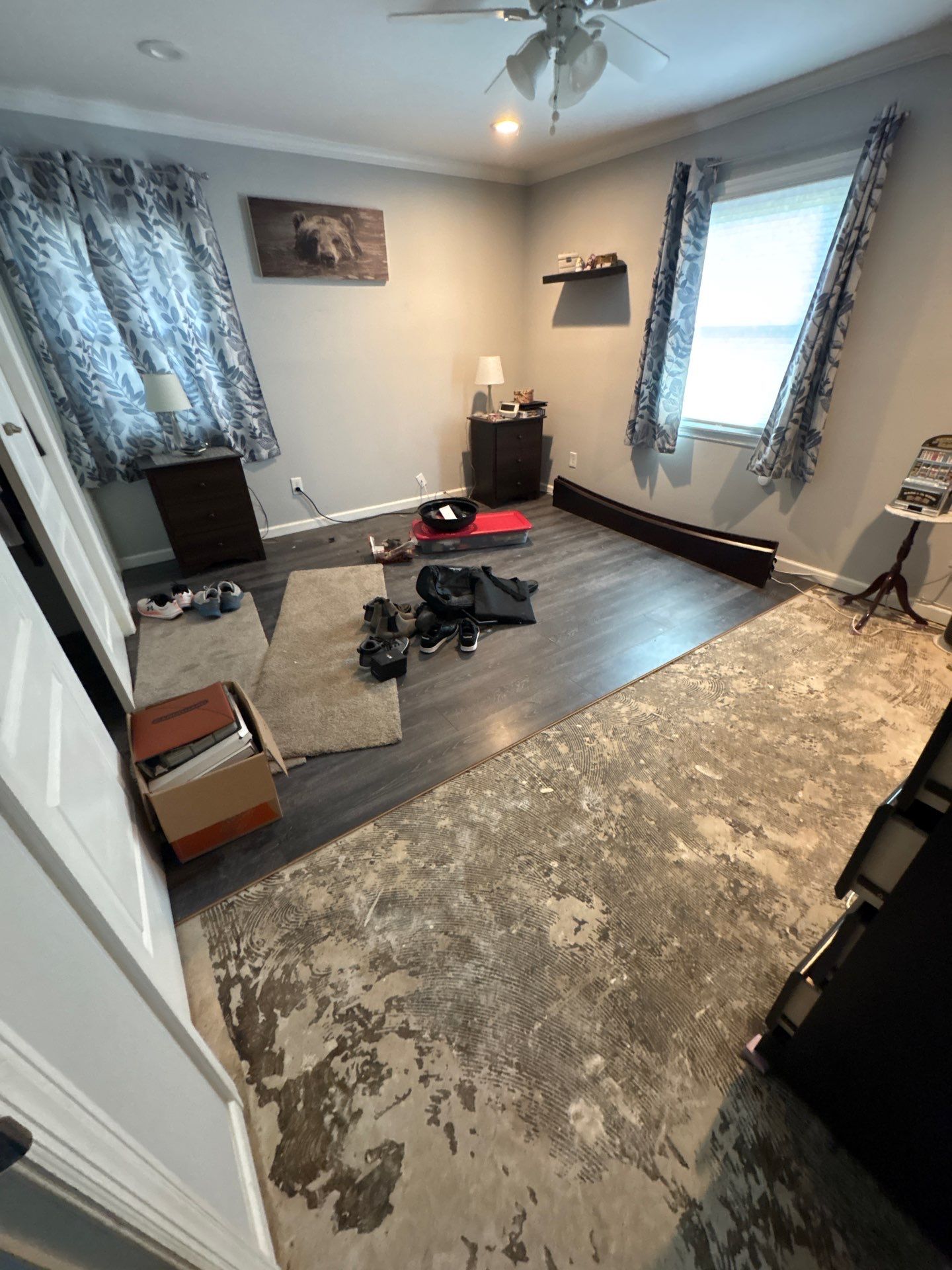 Water Damage Restoration and Full Laminate Floor Installation in Stony Brook by EMS Restoration Corp