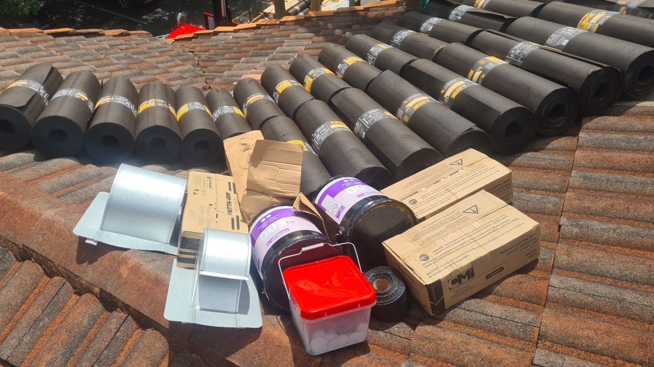 Commercial Roofing Installation using 1" Nail strip metal roof by BLUES BROTHERS ROOFING