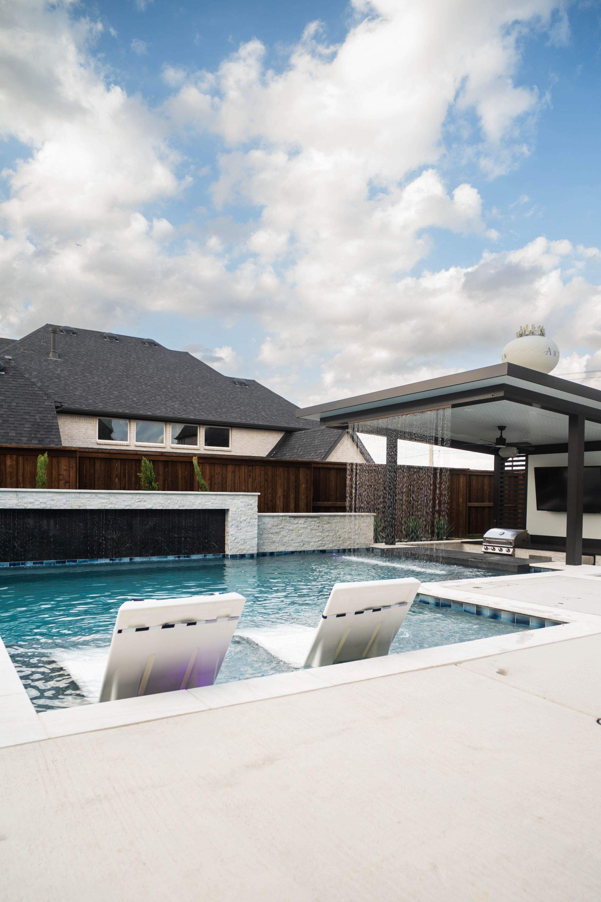 Jumbo Pool, Spa, and Sunken BBQ and Fire Pit by Pinnacle Pools and Spas - DFW
