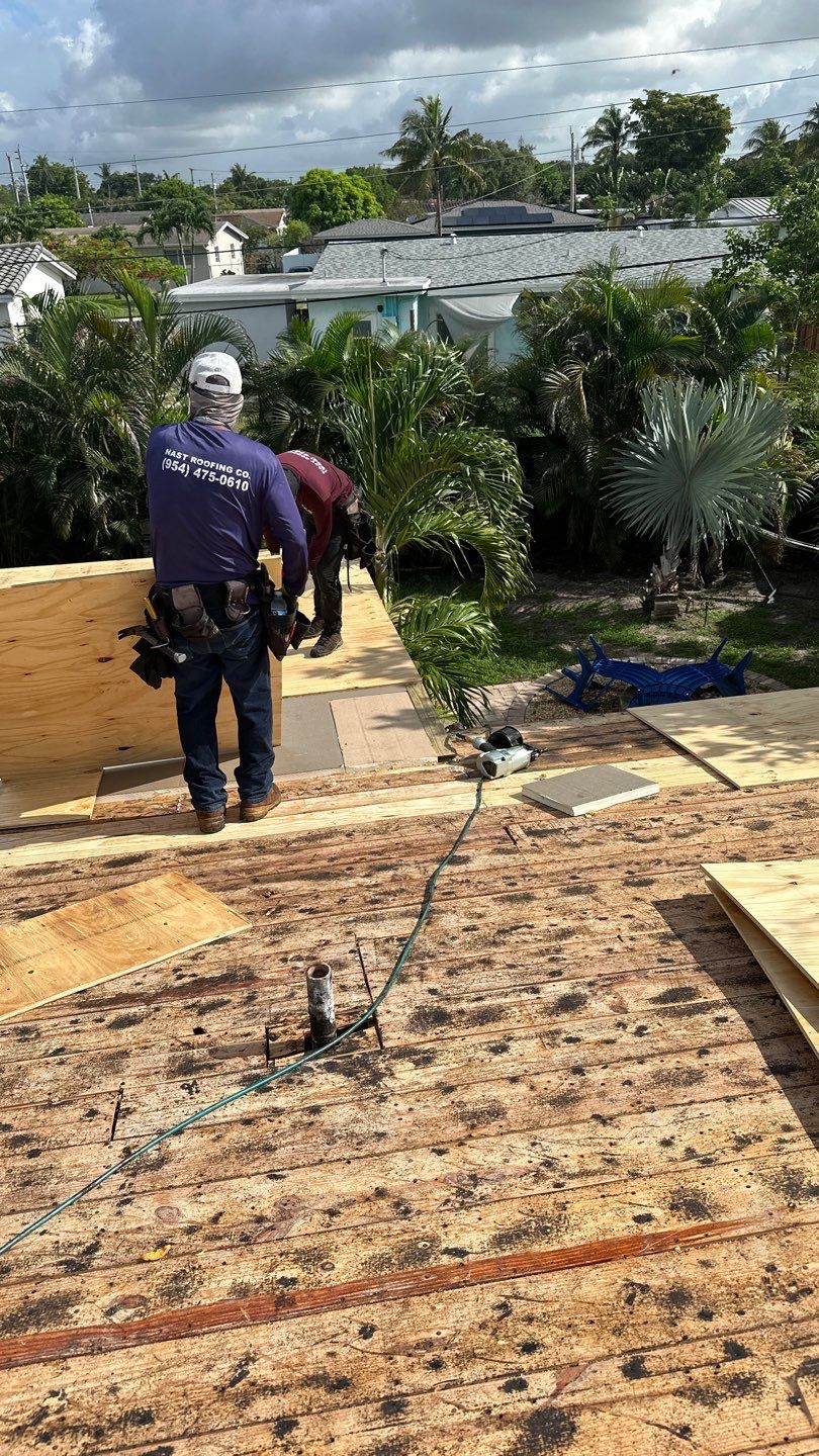 Residential Roofing Installation using Polyglass XFR and Polyanchor by Nast Roofing