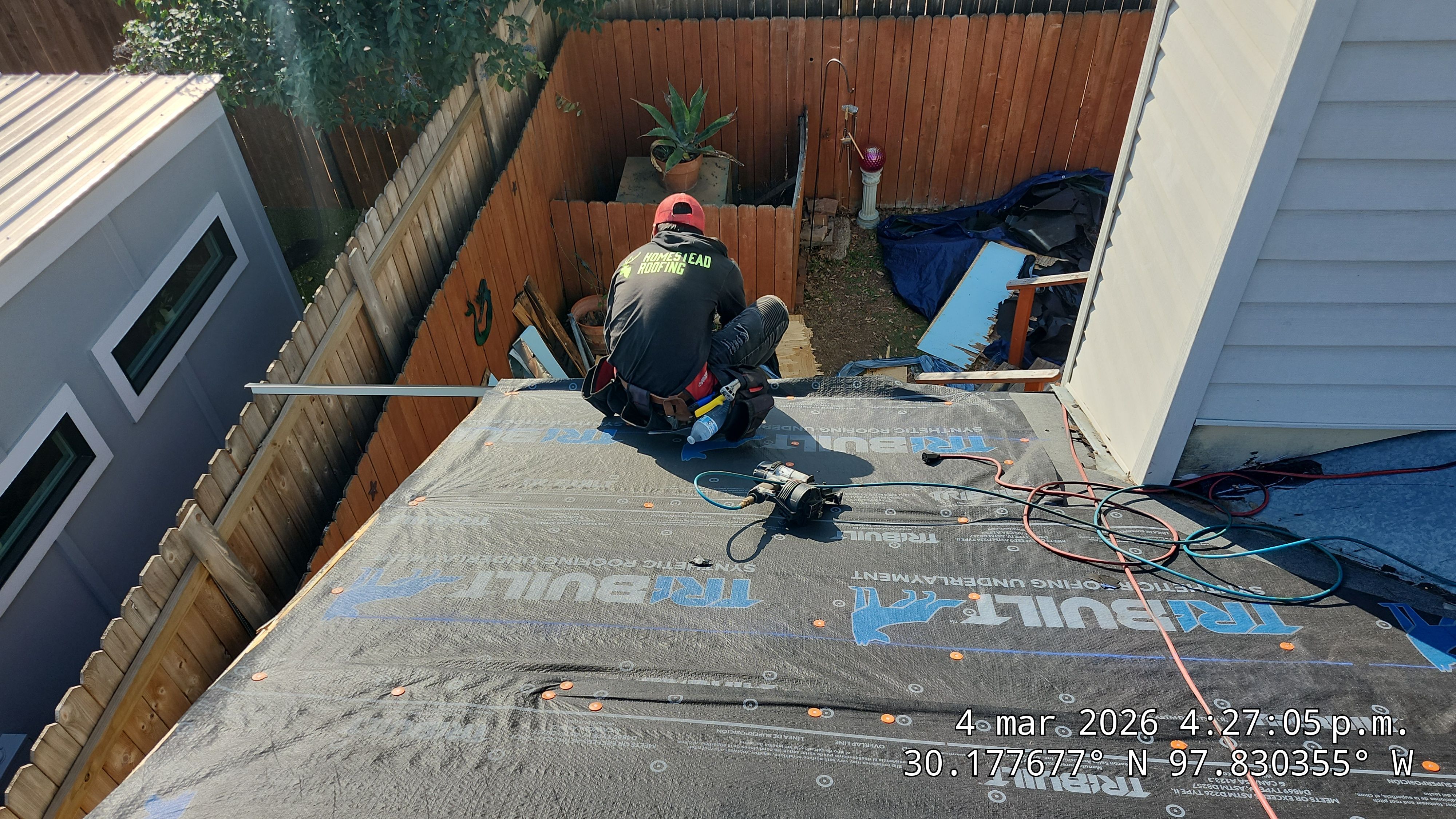 Architectural Shingle Roofing Replacement and Gutter Restoration in Austin by Caliber Restoration LLC