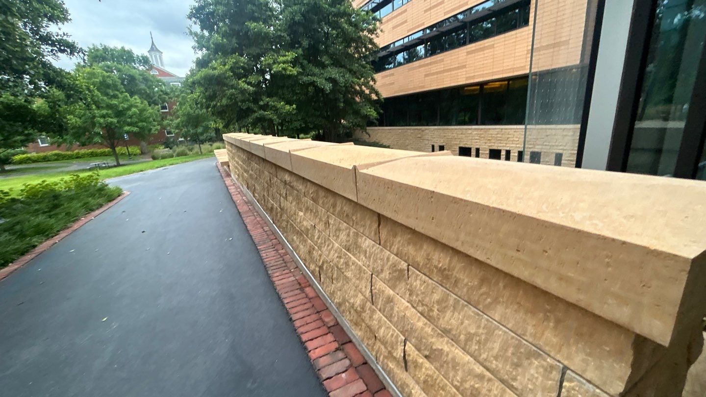 natural stone using Algaecide, soft wash soap by Northern Power Washing LLC.
