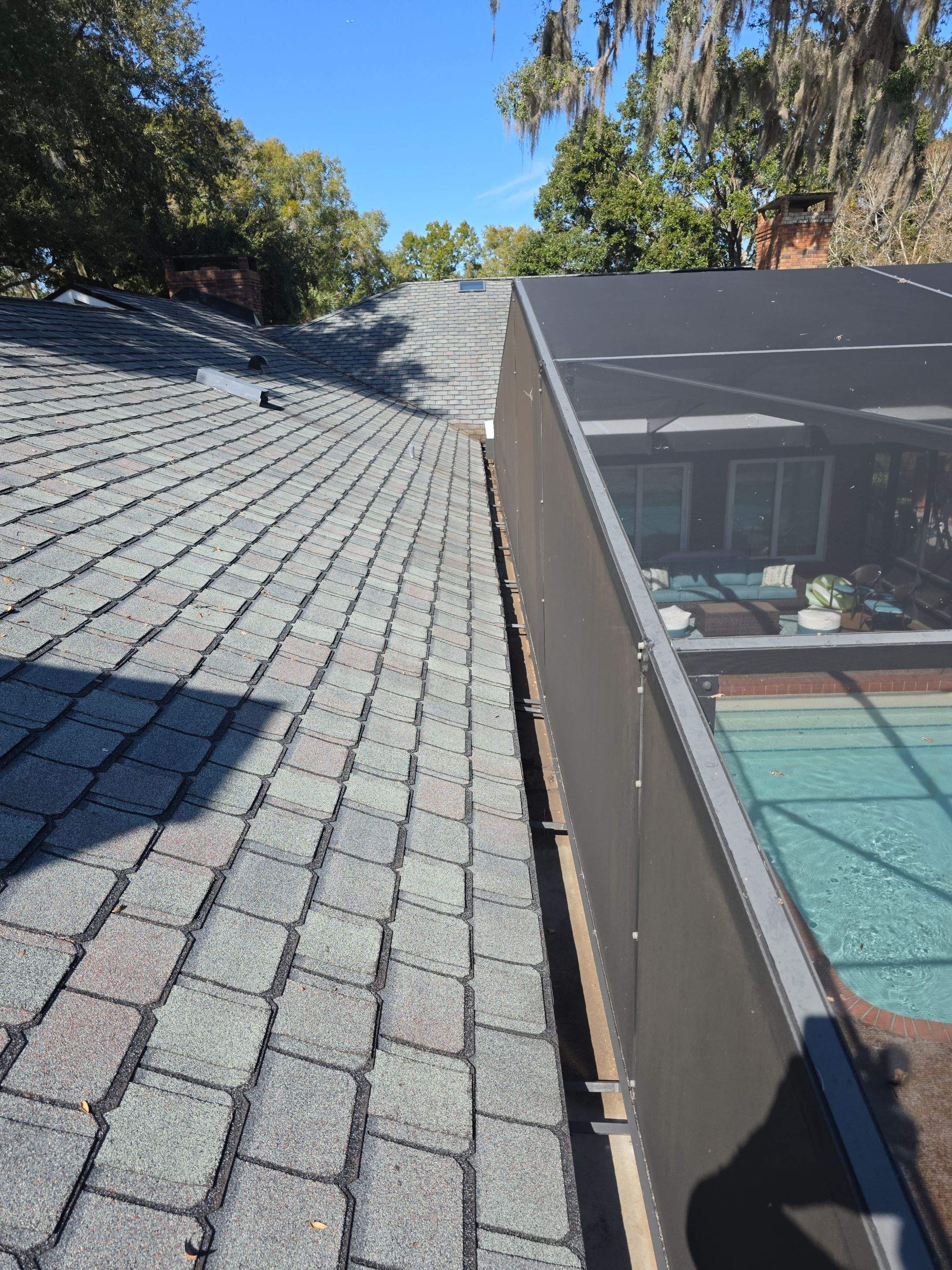 Longwood's gutter cleaning job, job done at residential location