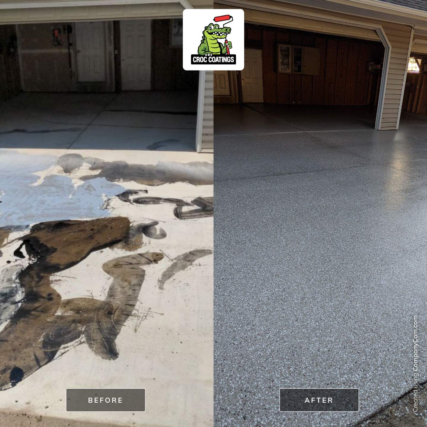 Basement/Garage/Driveway/Entry using Mt Everest & Pebble Beach by Croc Coatings, LLC