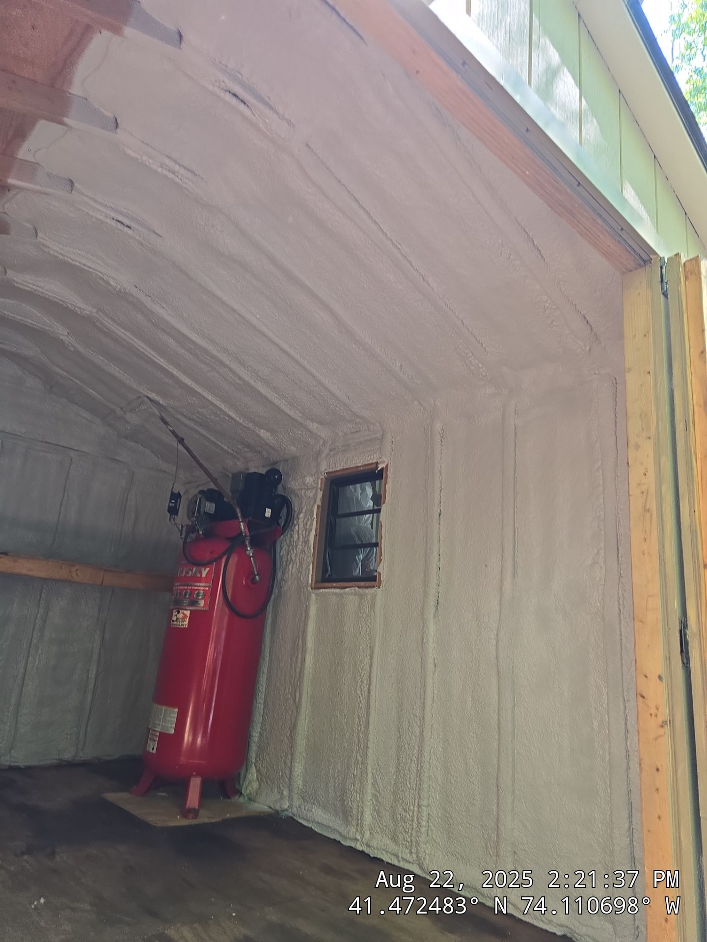 Exterior Walls using Closed Cell Spray Foam by NYS Foam & Energy