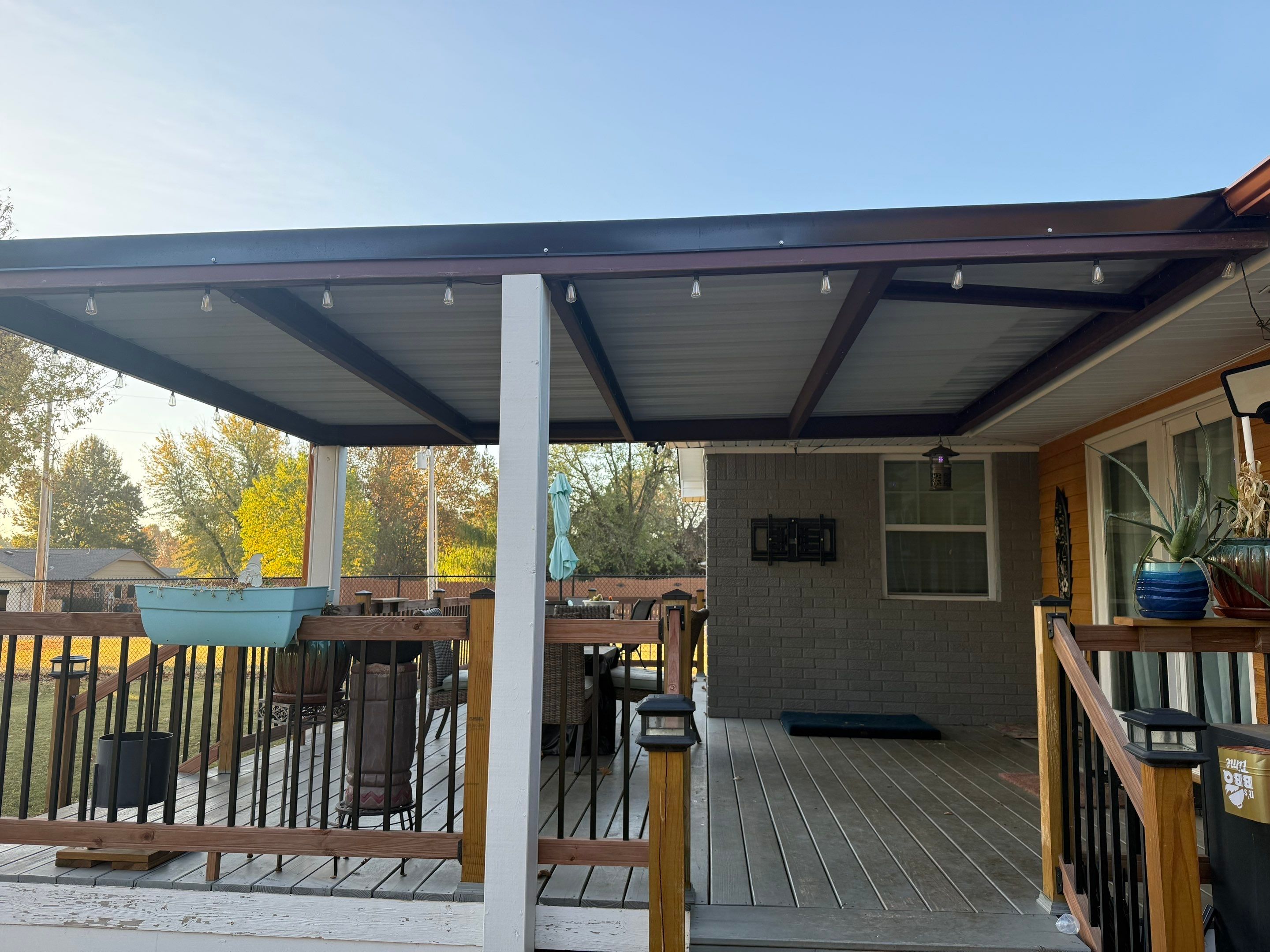 Exterior Painting on Patio Tuttle Ok by 5Coat Roofing & Construction