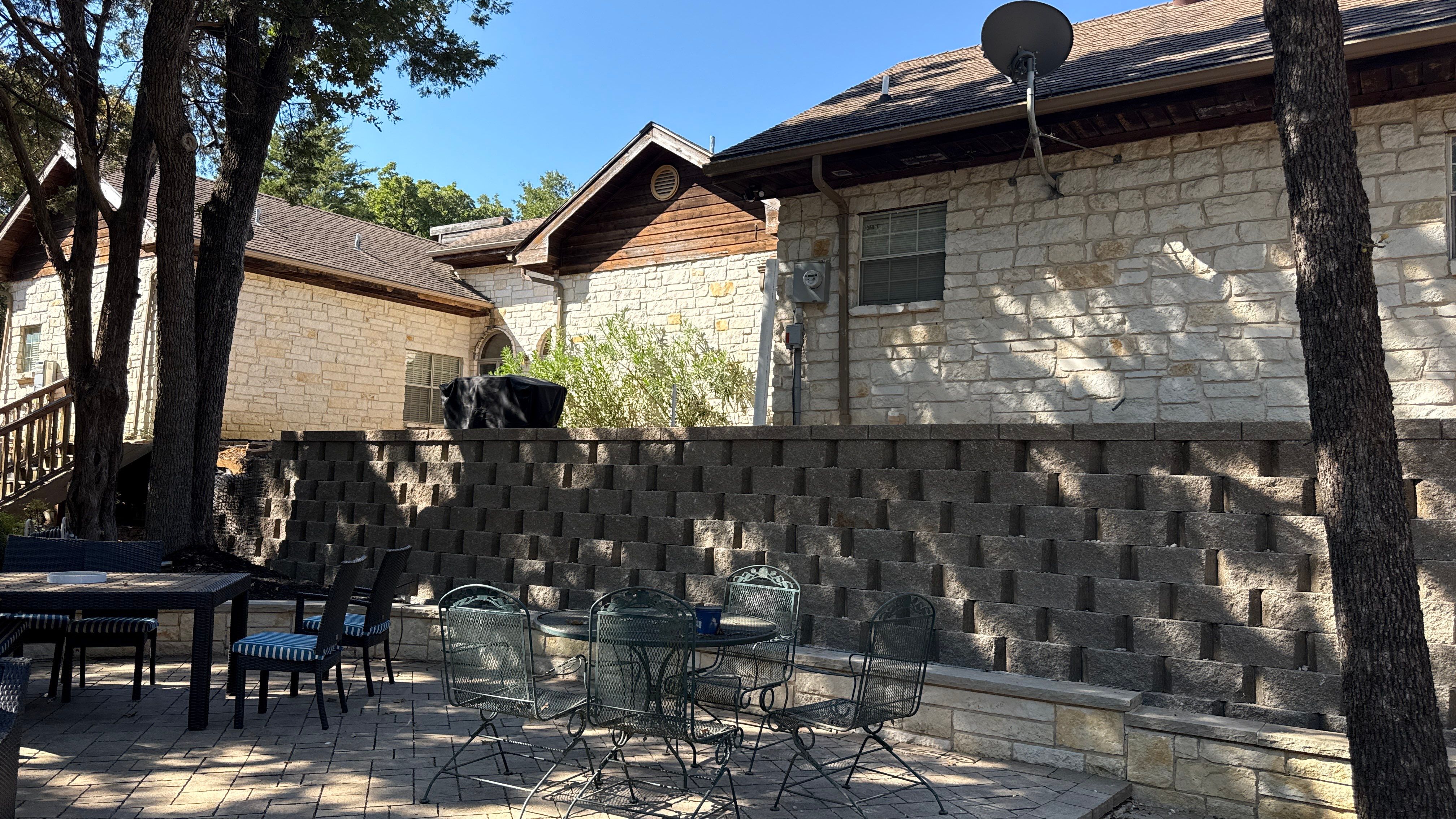 In Progress Retaining Wall Project by Peterson’s