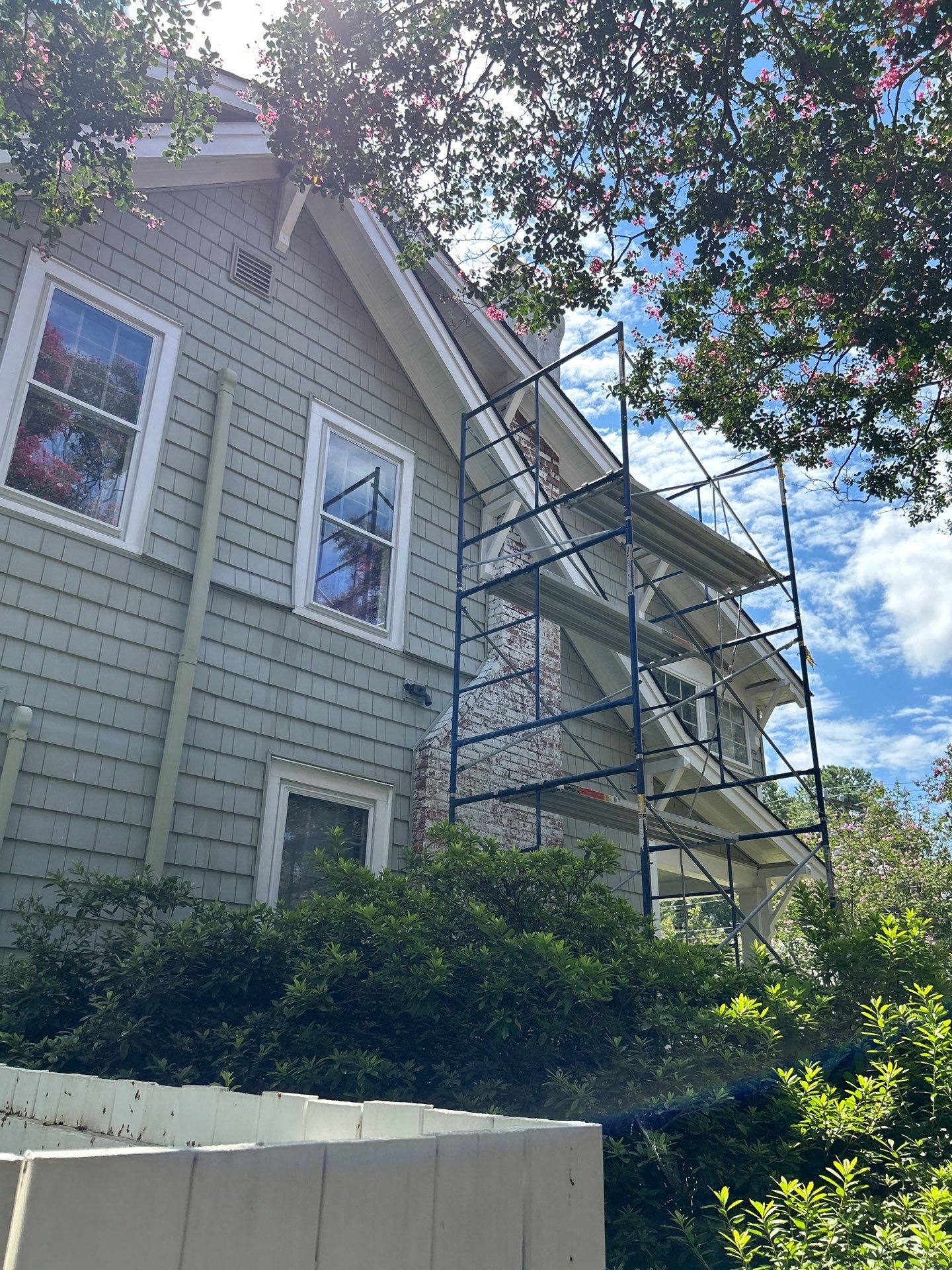 Masonry chimney repair in Norfolk by Premier Chimney and Roofing