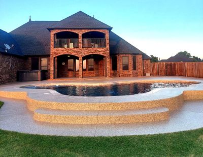 Patio & Pool Deck Coating with Sandstone