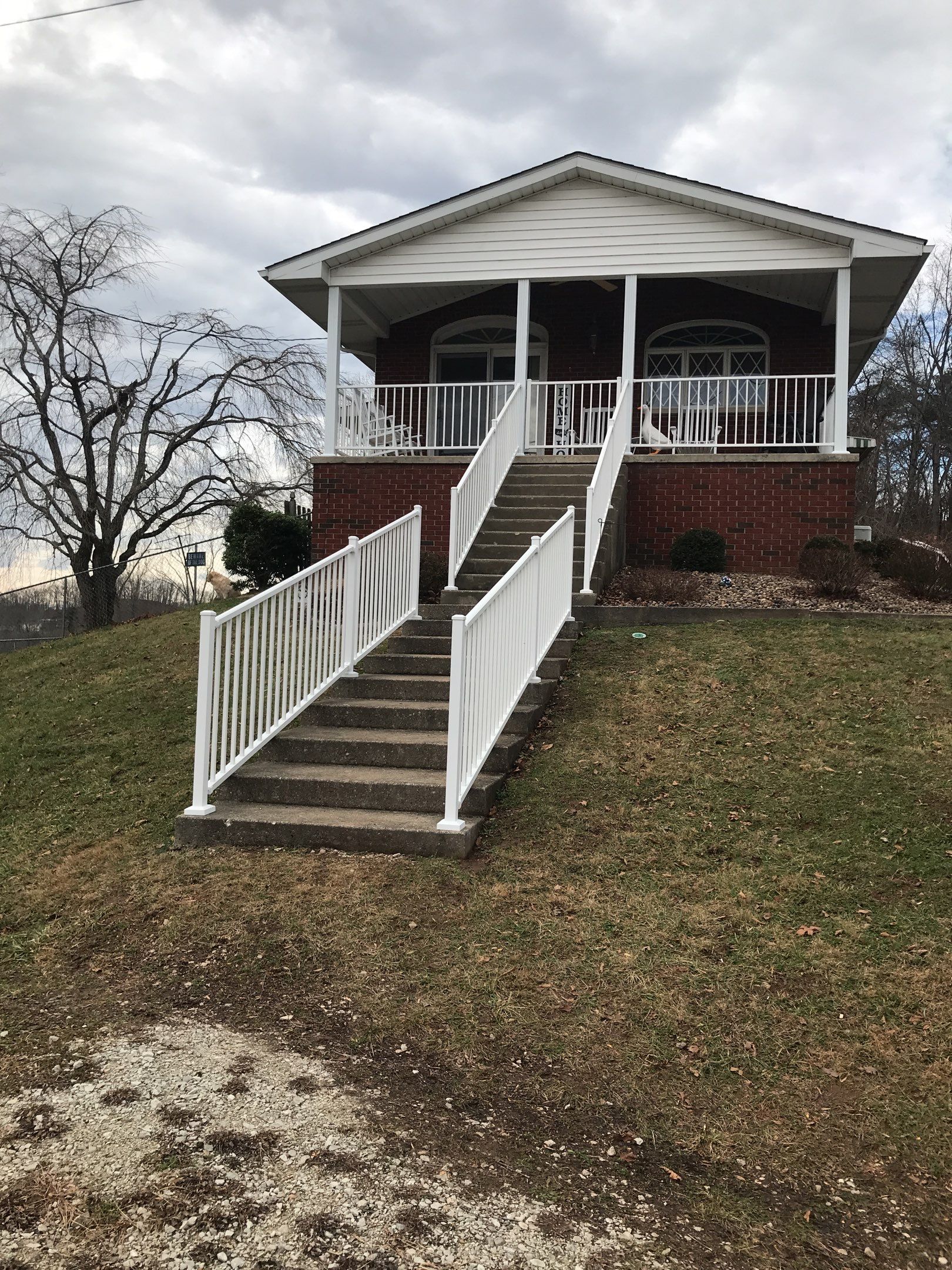 Porch Update using Westbury Aluminum Railing by Secure Construction Company Inc