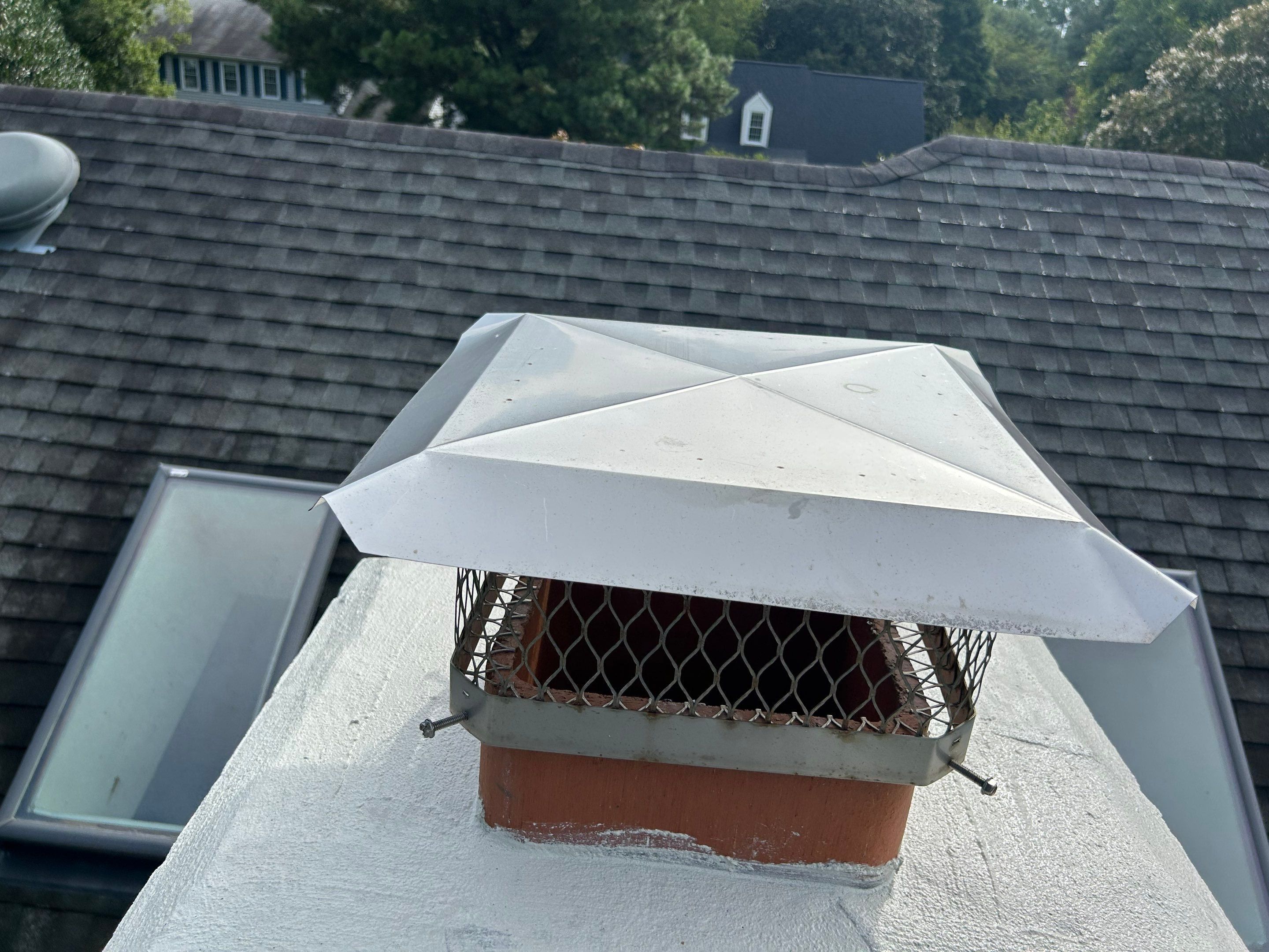 Chimney Crown Repair and Chimney Cap by Premier Chimney and Roofing