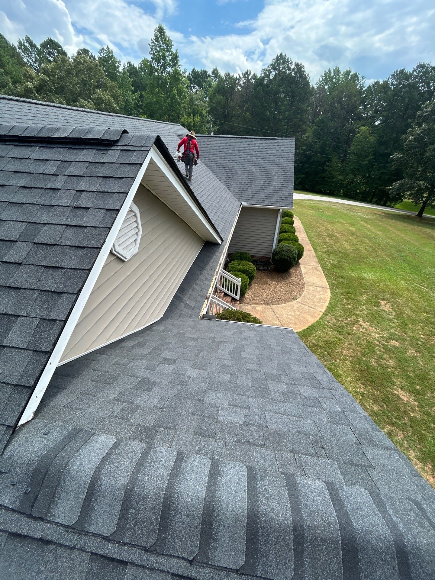 Residential Roofing Installation using CertainTeed Moire Black by Roofsters