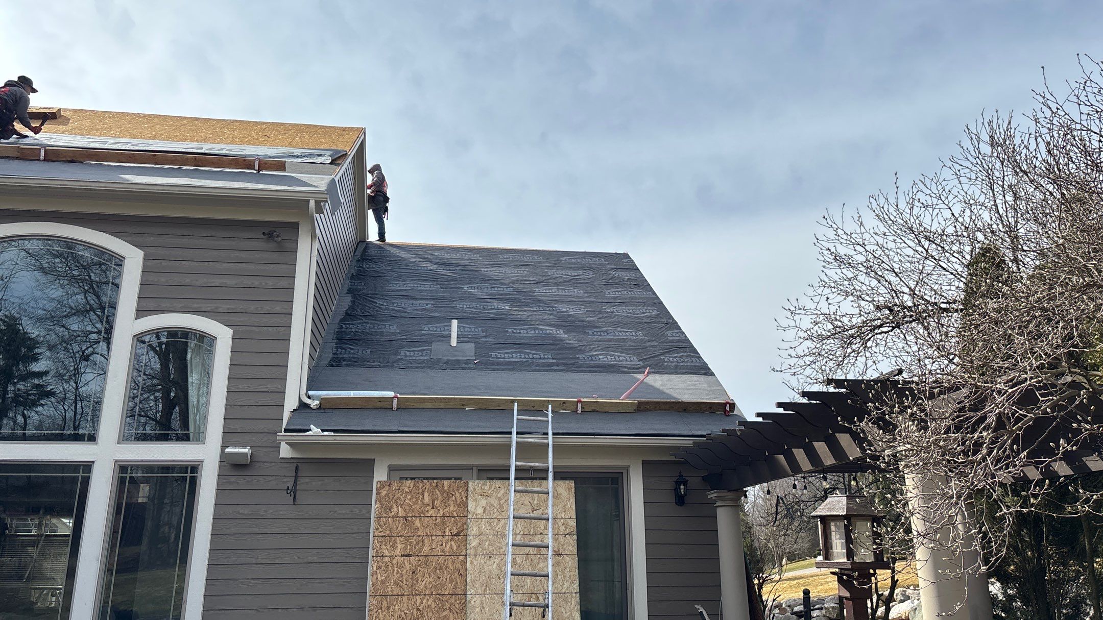 Roof Replacement using CertainTeed Landmark Moire Black by 180 Contractors