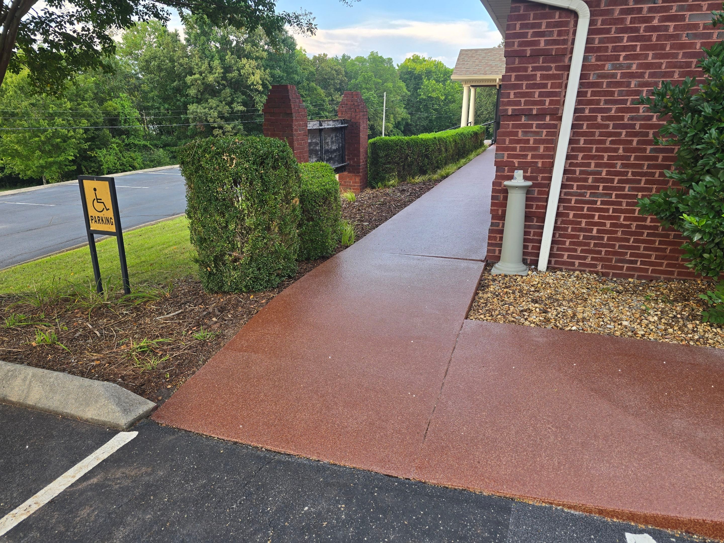 Front Porch and Sidewalk Using Redwood  by Elite Floor Solutions