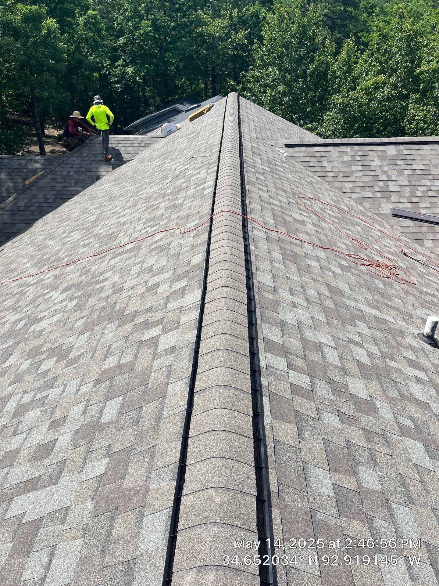 Architectural Shingle Roof Replacement and Skylight Installation in Hot Springs Village by Temple Roofing and Exteriors
