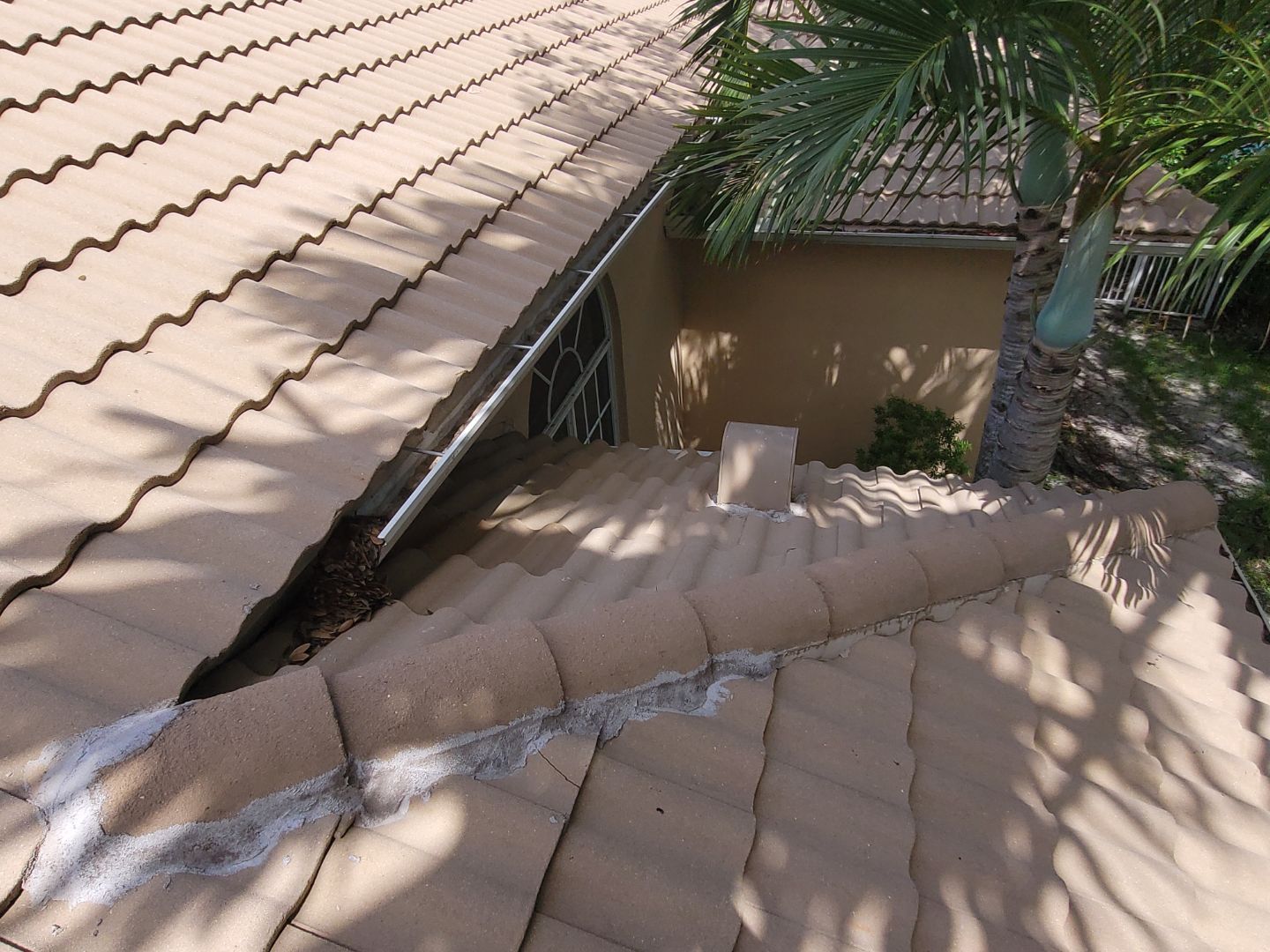 Concrete Tile Roof Leak Repair and Wood Decking Replacement in Parkland by Aastro Roofing