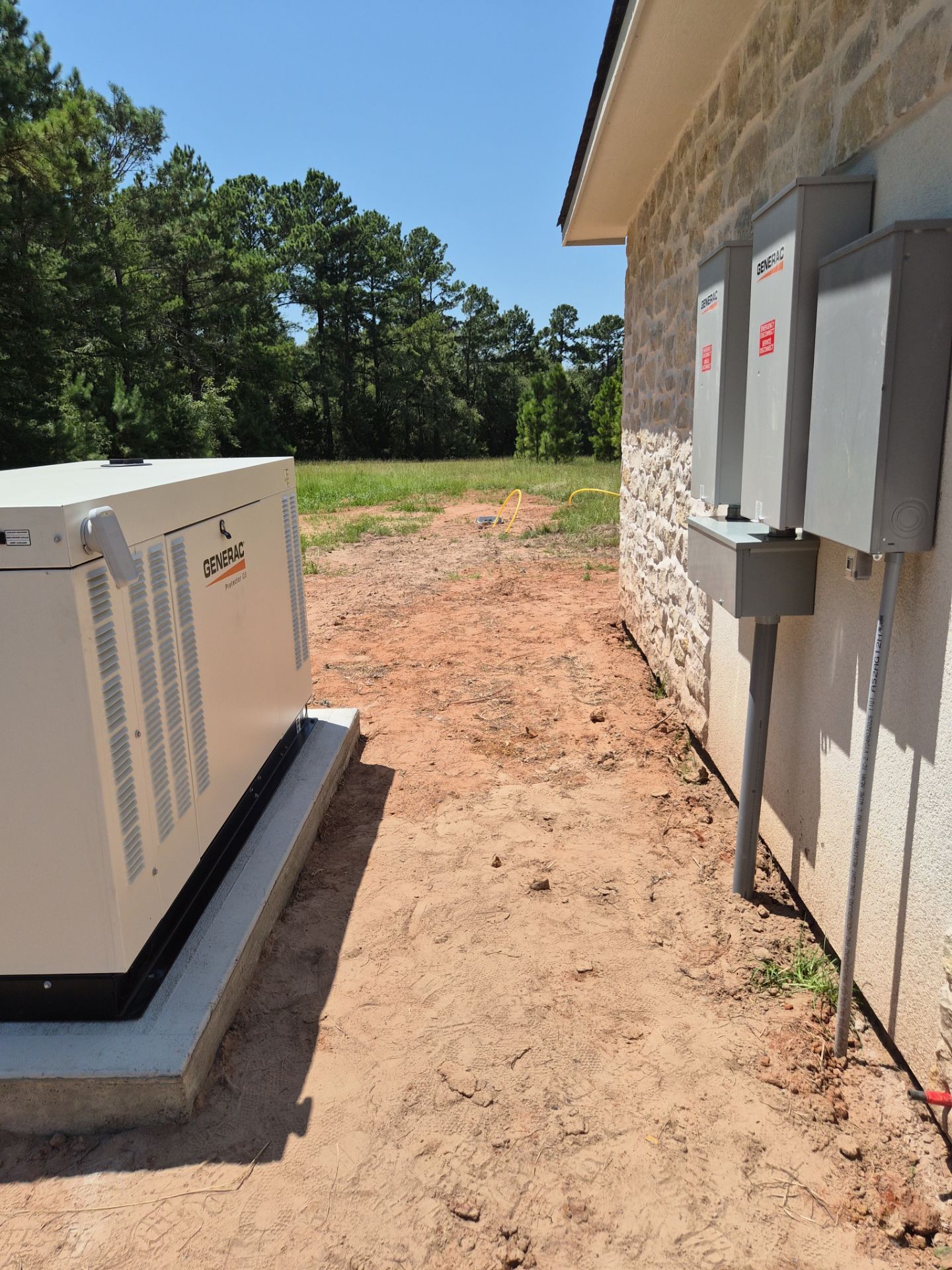 Residential Liquid-Cooled Generac Generator Installation in Montgomery, Texas by GenTex Elite Services