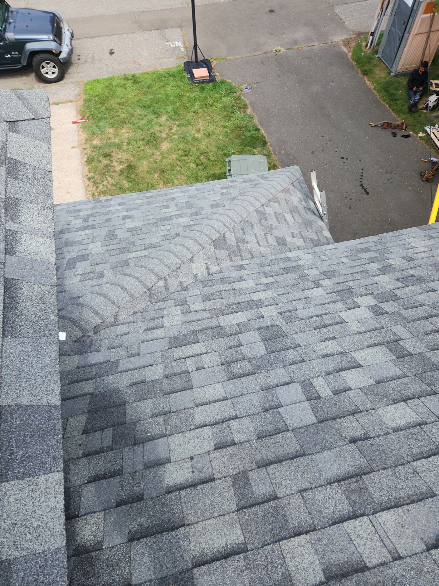 Residential Roofing Installation using Owens Corning TruDefinition Duration - Estate Gray & Flagstone Cedar Impressions by A Plus Exterior