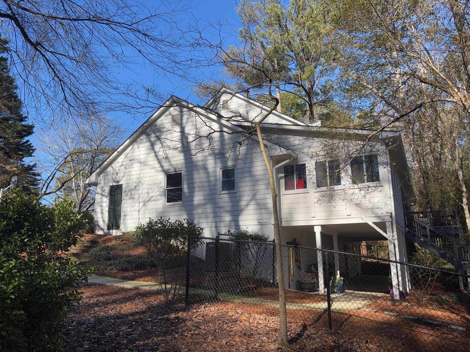 Marietta James Hardie Siding Installation, Rotted Wood Replacement, Exterior Painting, and Deck Stain using Sherwin Williams SuperDeck SOLID Stain by Nelson Exteriors