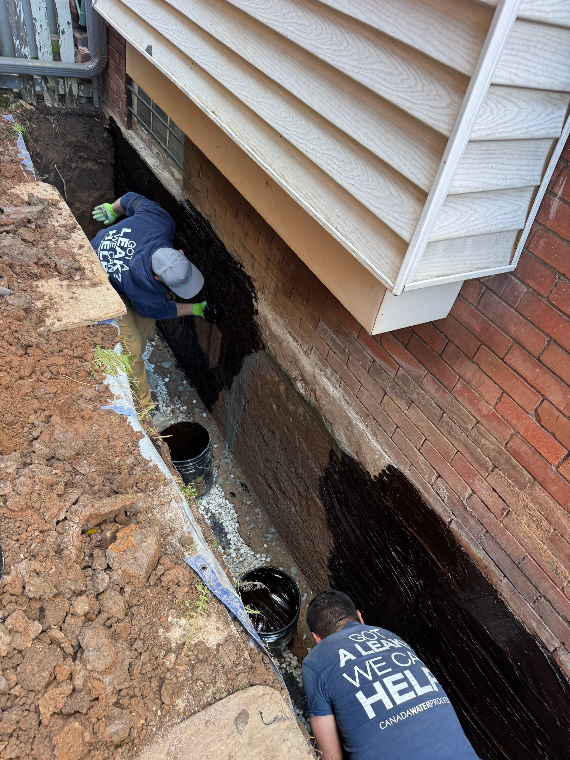 Exterior waterproofing Project in Hamilton, ON by Canada Waterproofers Inc