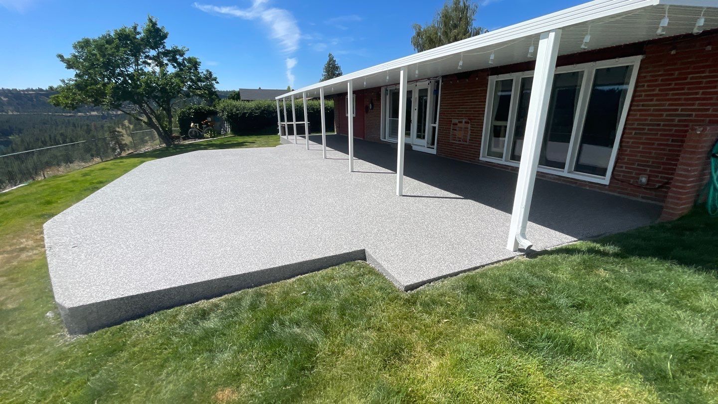 Patio Transformation using Echo 1/4" Chip by Croc Coatings, LLC