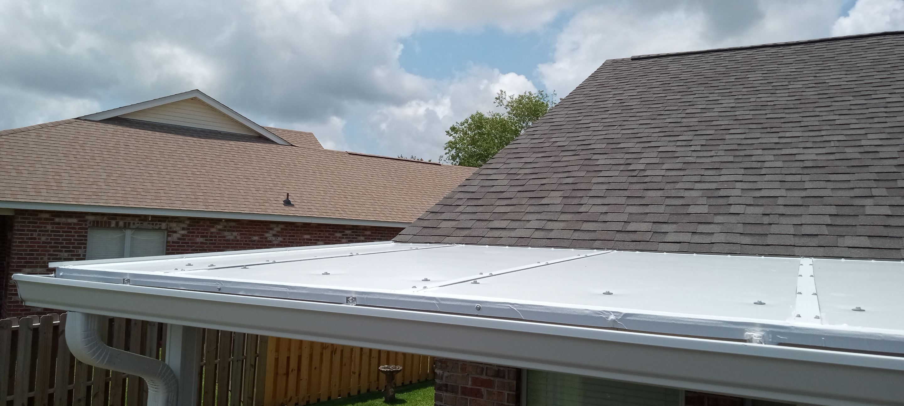 Patio Cover Constructed with Colorbeam by Titan Sunrooms
