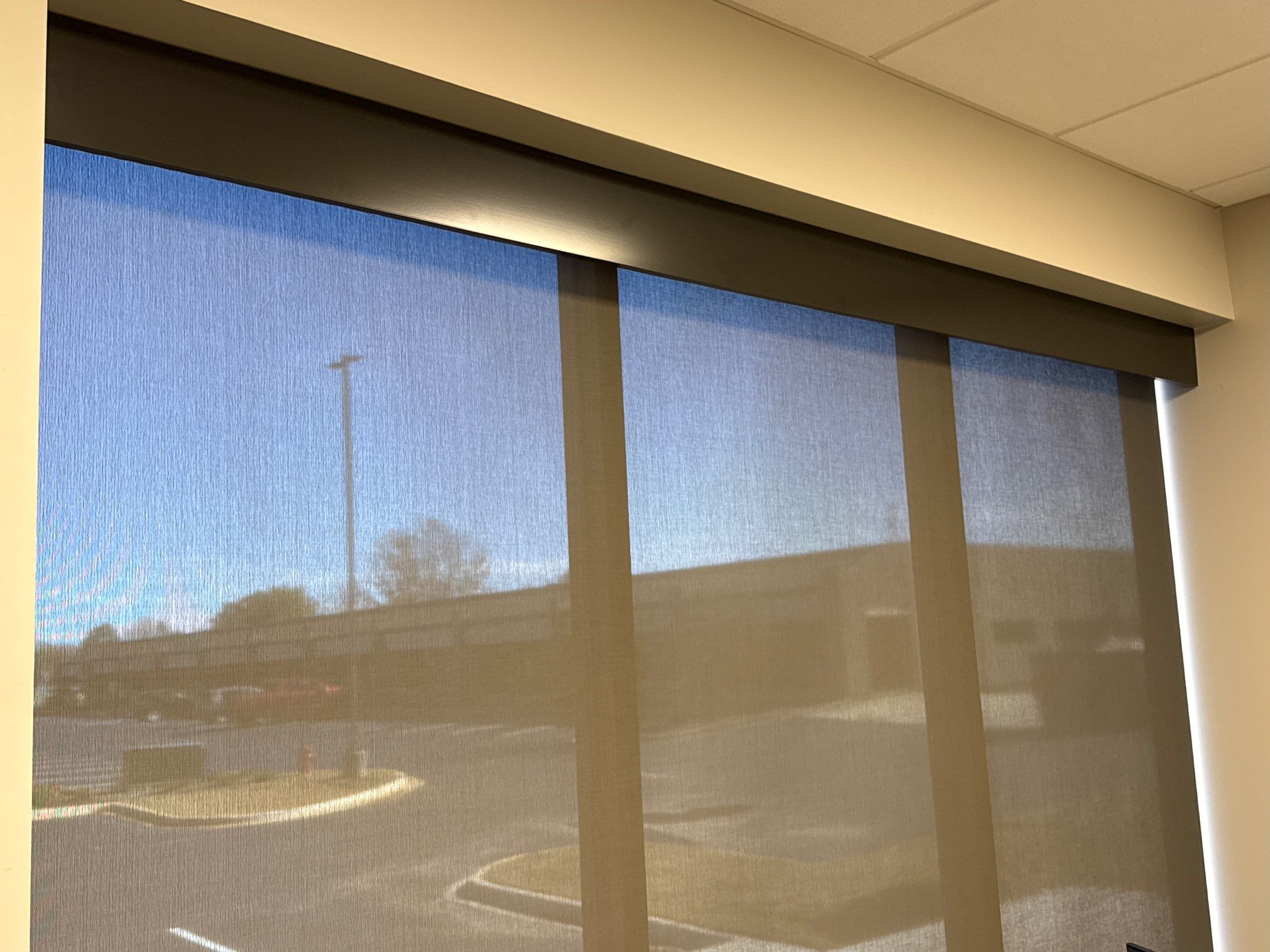 Commercial Roller Shades Project in Huntsville by Blinds and Borders