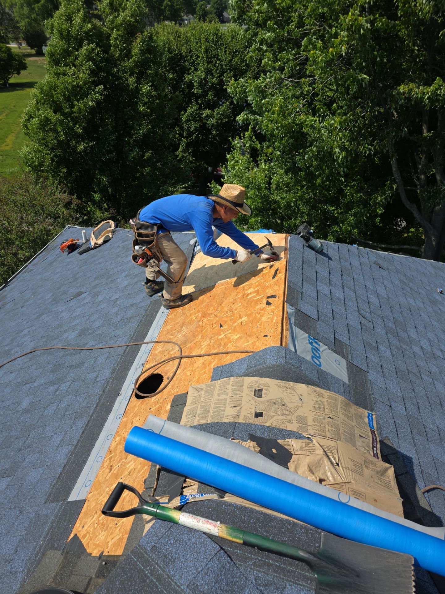 Full Roof Replacement and Skylight Installation in Camden Wyoming by First Chesapeake Roofing