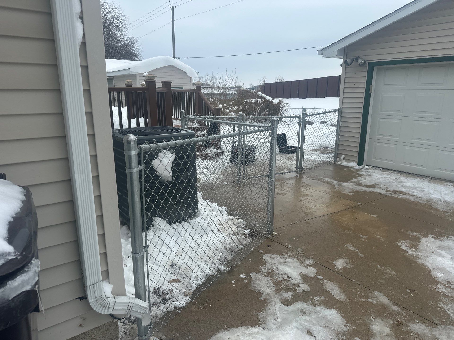 Galvanized Chain Link Fence Installation in Cedar Falls IA by Perfect Picket Fence and Stain
