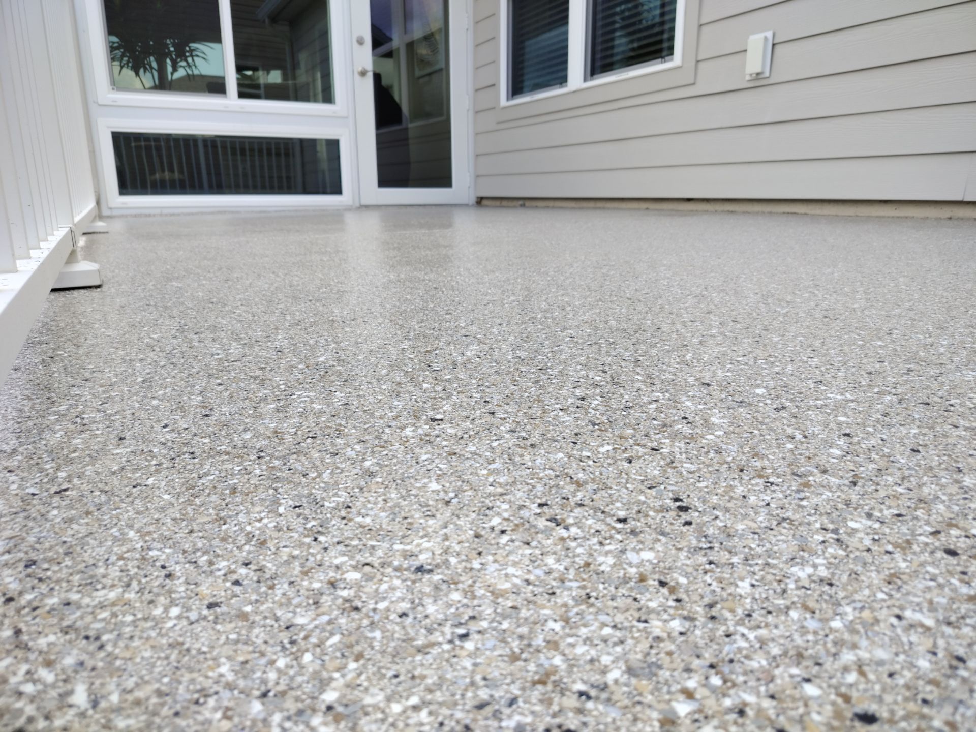 Patio with Claystone  by Innovative Concrete Coatings 