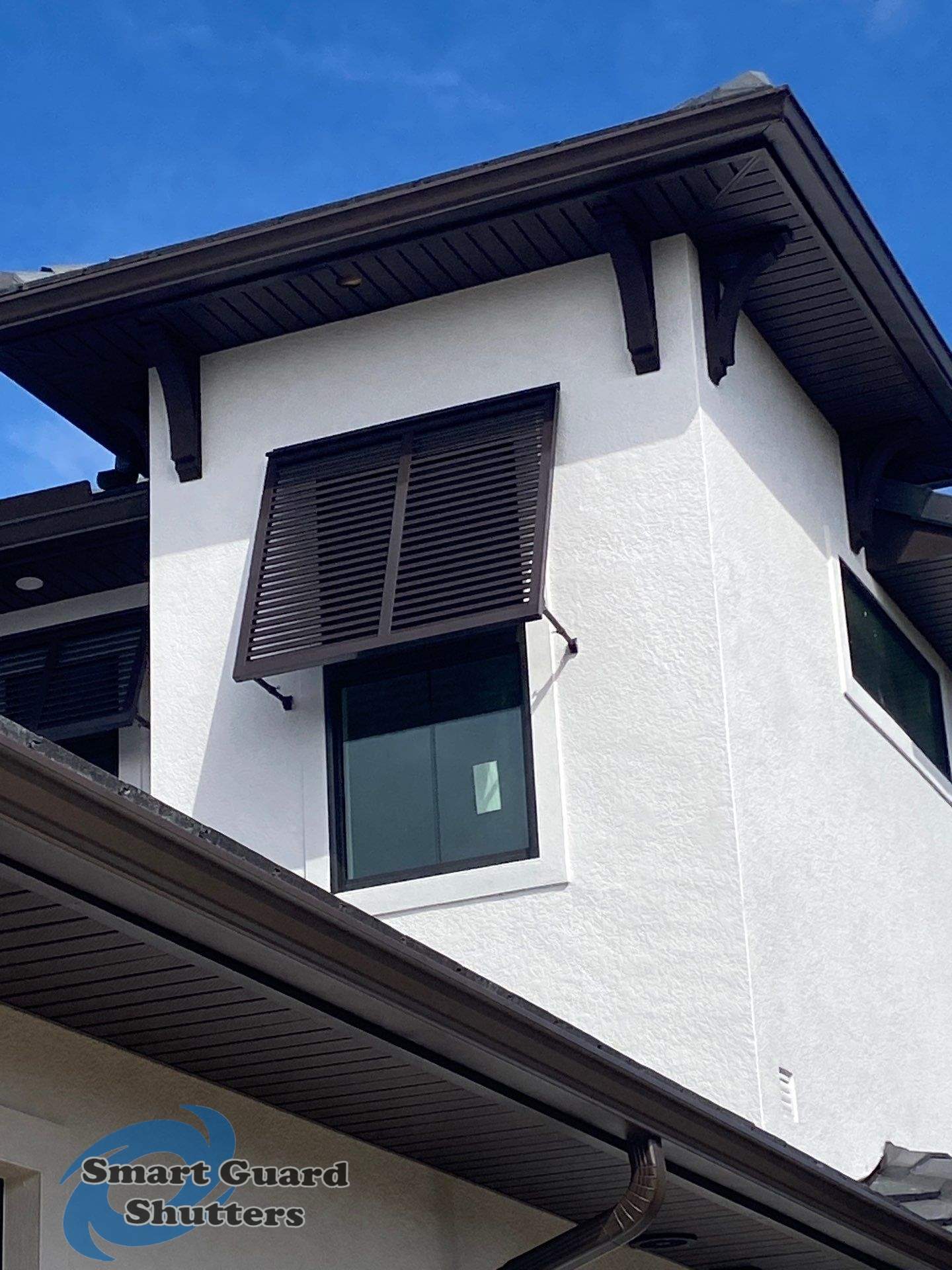 Decorative Bahamas in Grey Brown by Smart Guard Shutters