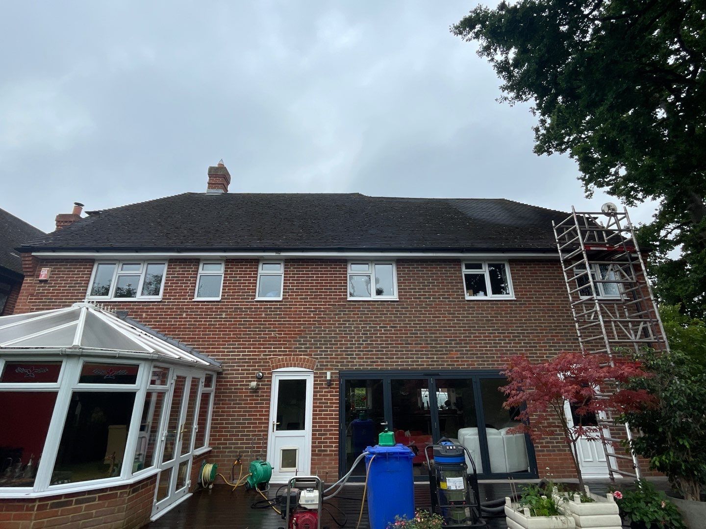 Roof Clean And Patio Clean using Honda 15lpm Low Pressure Washing Machine by Ges Exterior Cleaning ltd