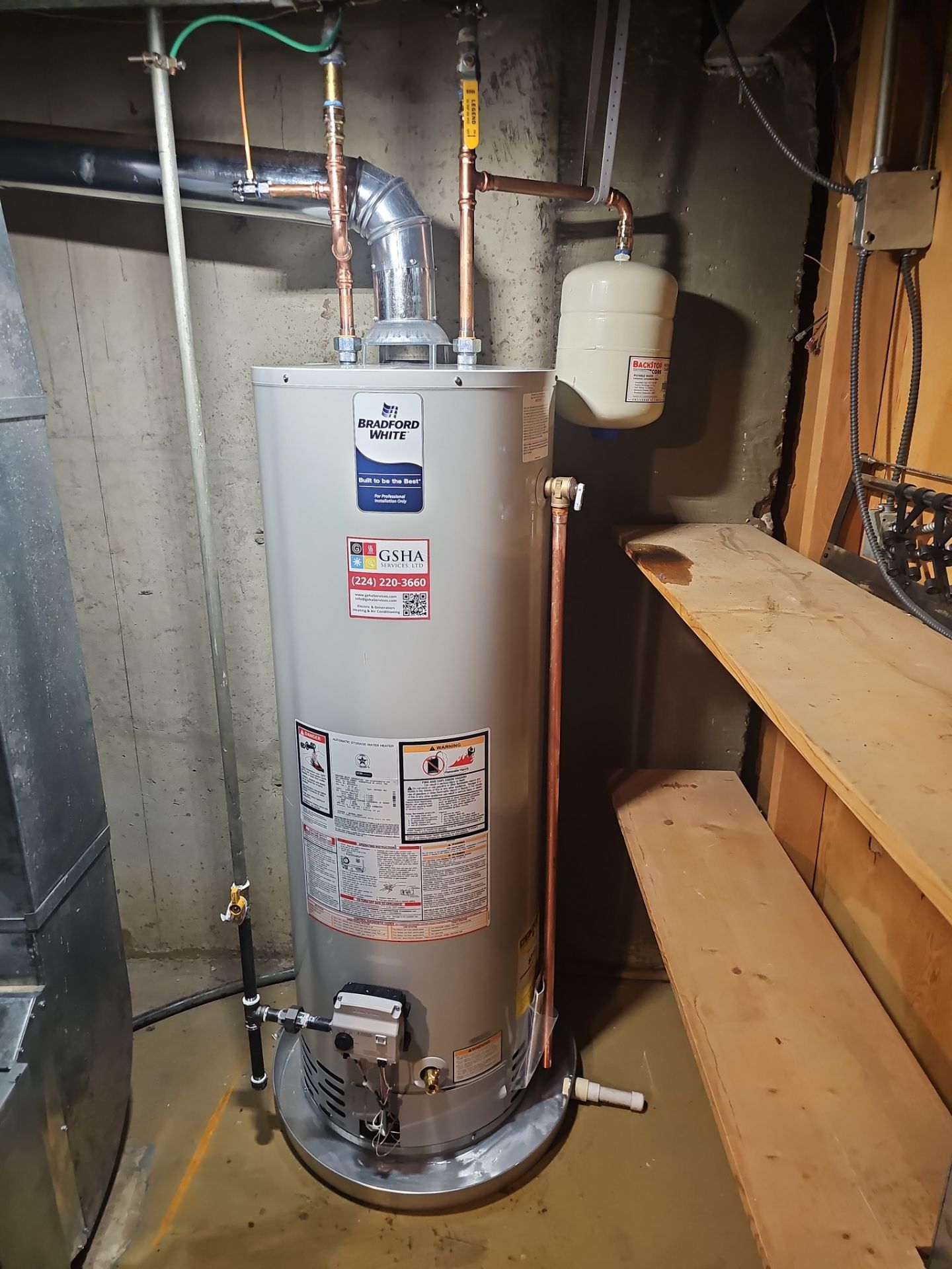 Bradford White Water Heater Installation by GSHA Services LTD