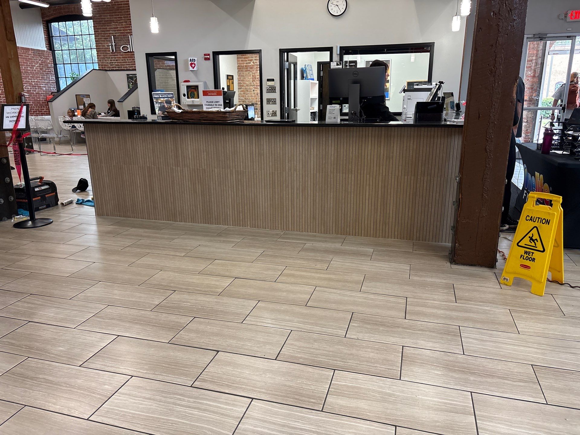 Norfolk OLF - Strength area turf, rubber installation and front desk by Nova HomeWorks 