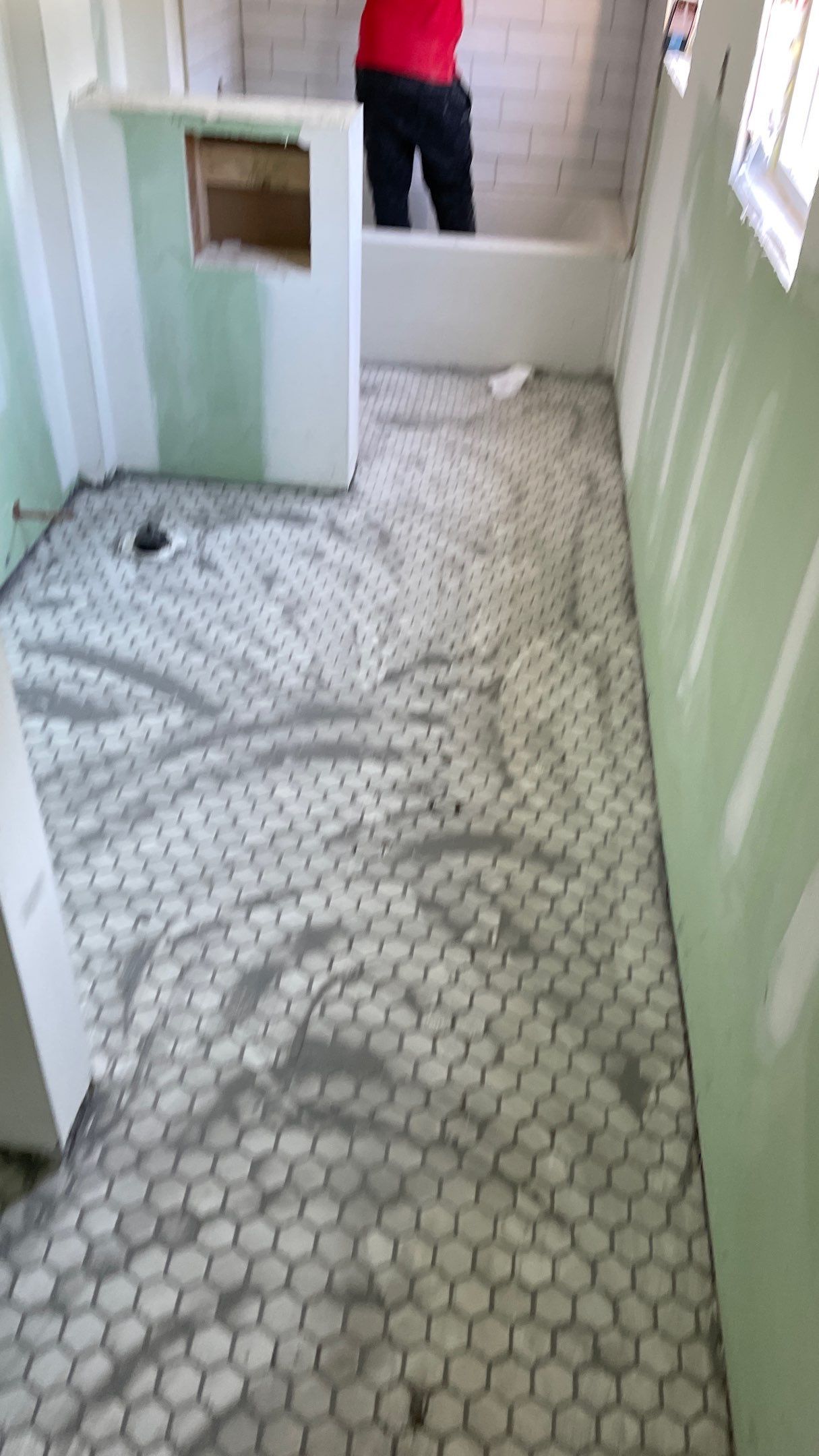 Remodeled Home with new tile floors, Showers and Refinished Oak Floors with stain and Waterbased Finish by Footprints Floors of Coastal Carolina