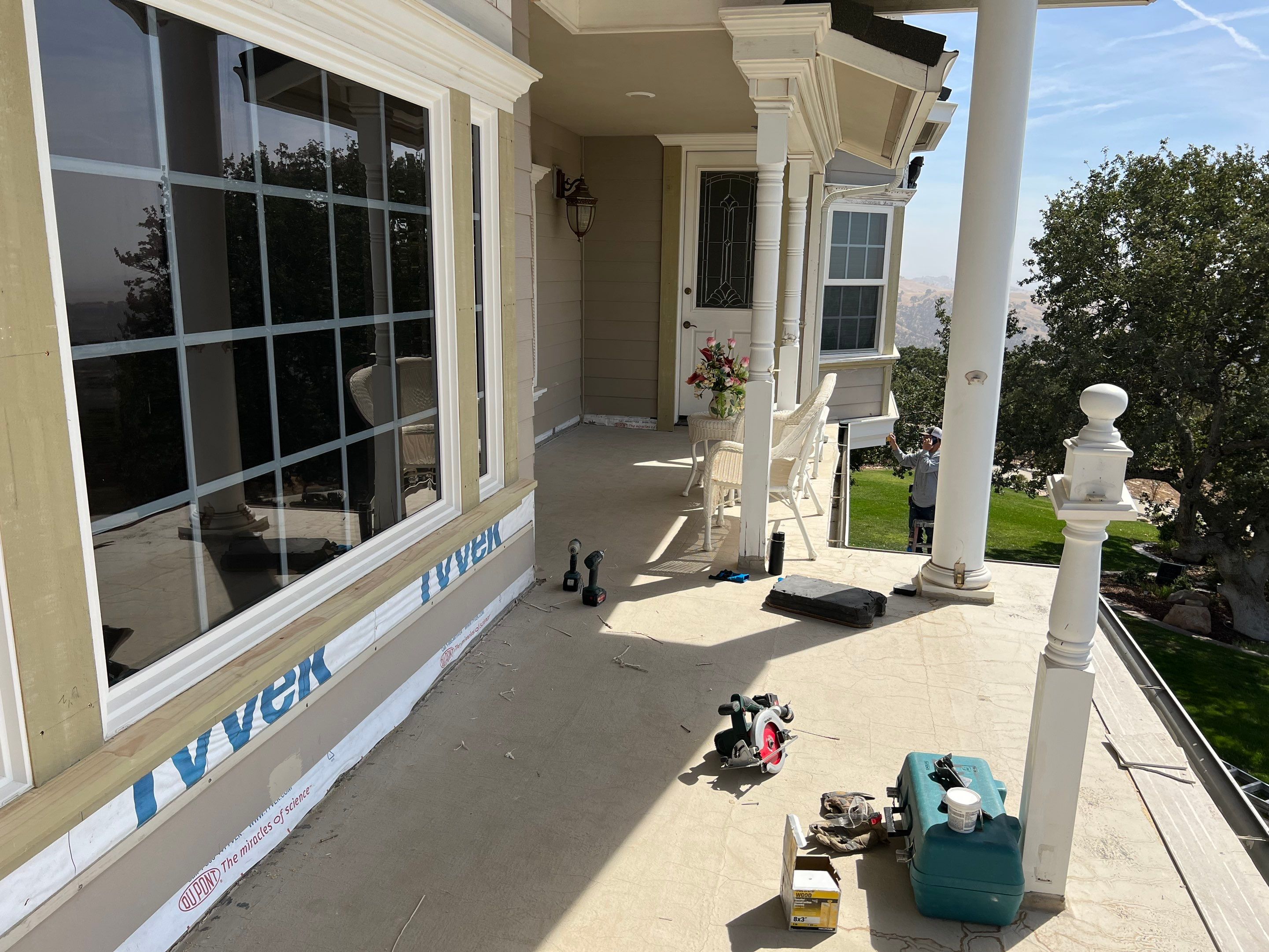 Sealant system over walk deck over house using Rubber coat and coatings by Straight Edge Roofing Inc