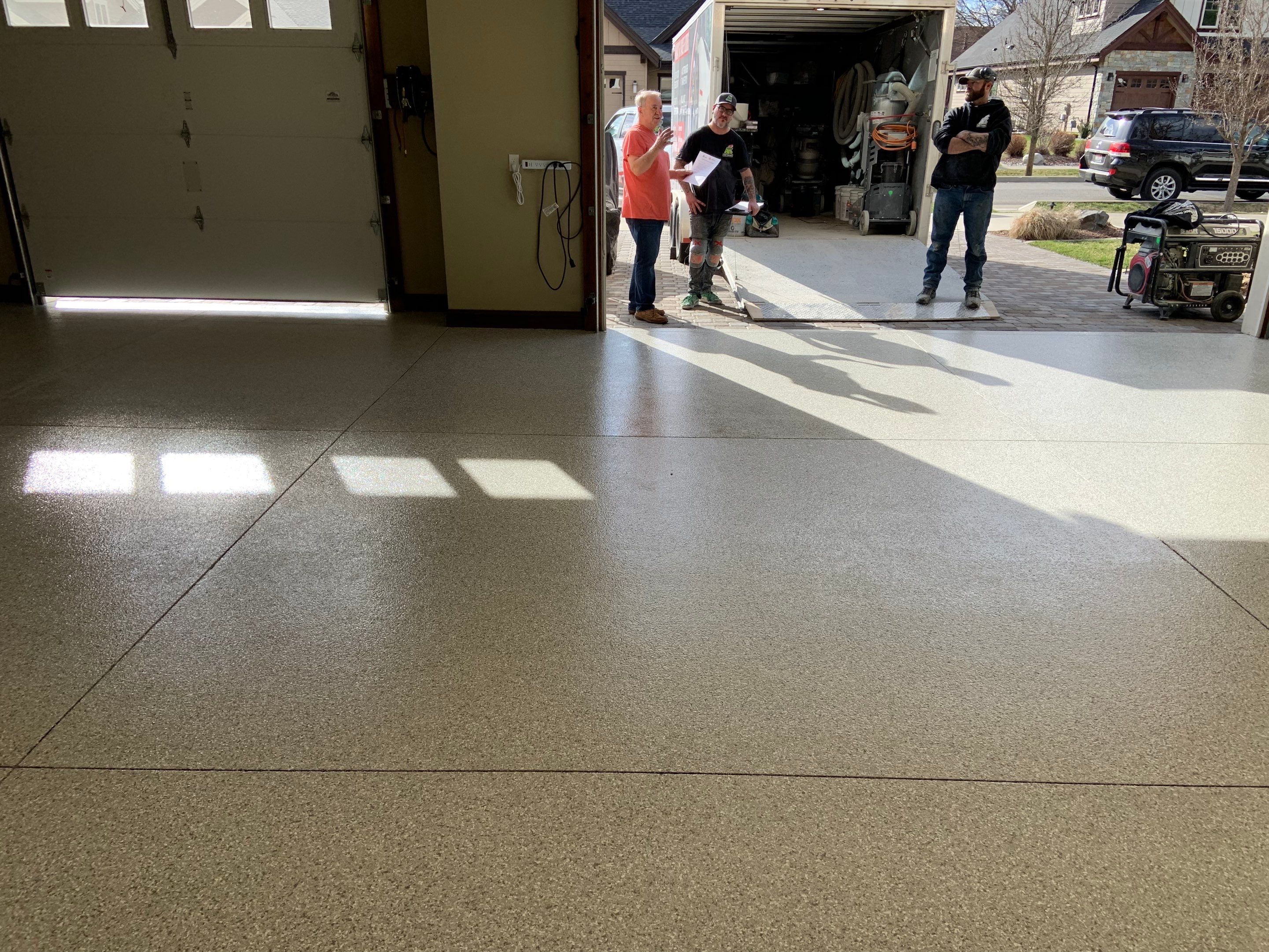 Garage Transformation using Mt Everest by Croc Coatings, LLC