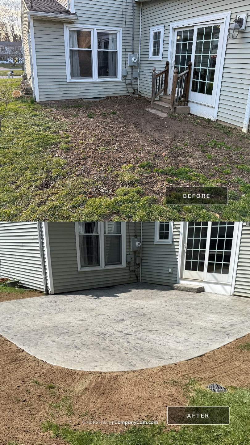 Oxford slate stamped patio  by NG Masonry & Construction LLC