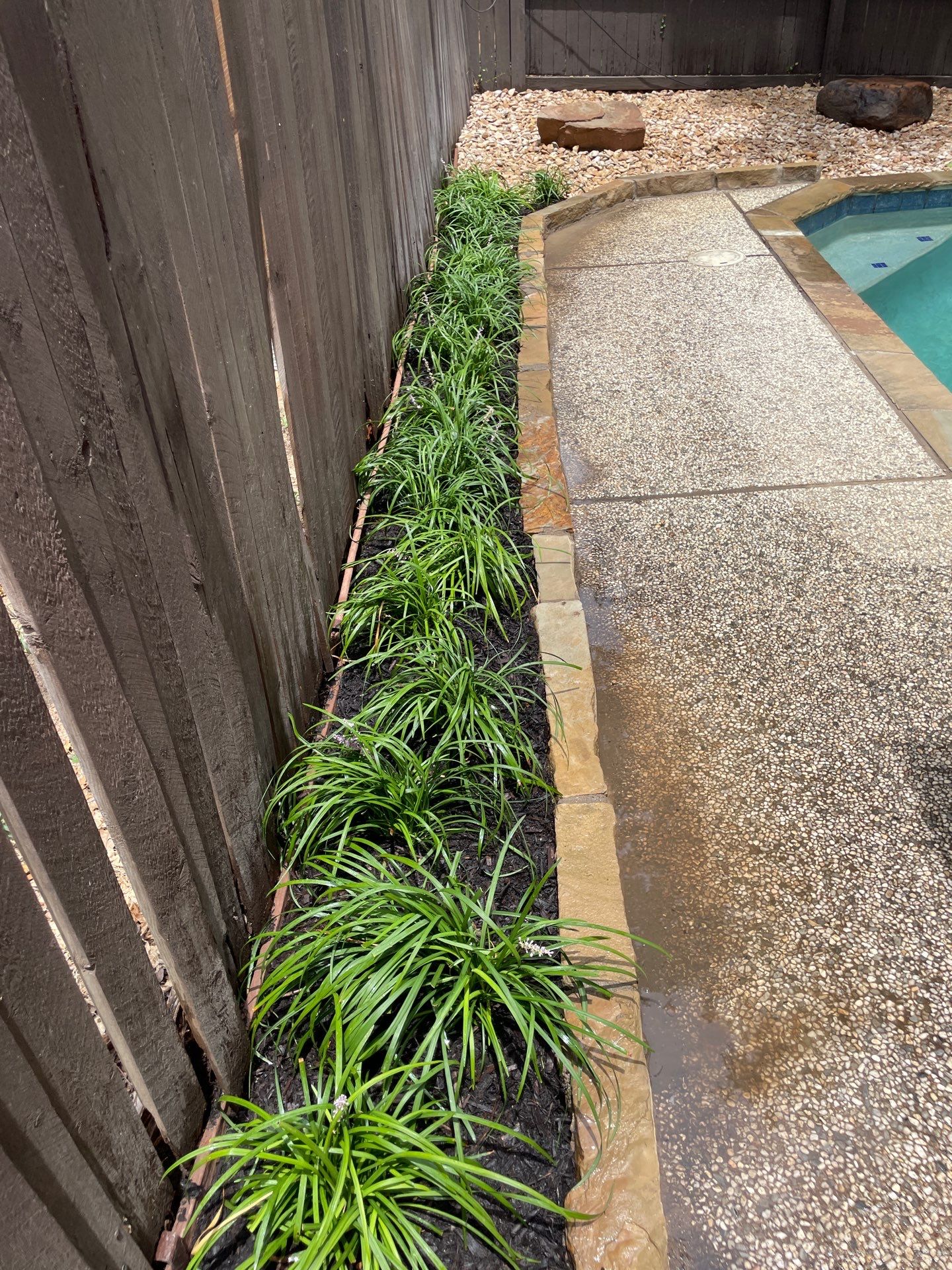 Paver Walkway, Chop Rock with Flagstone Cap by Peterson’s