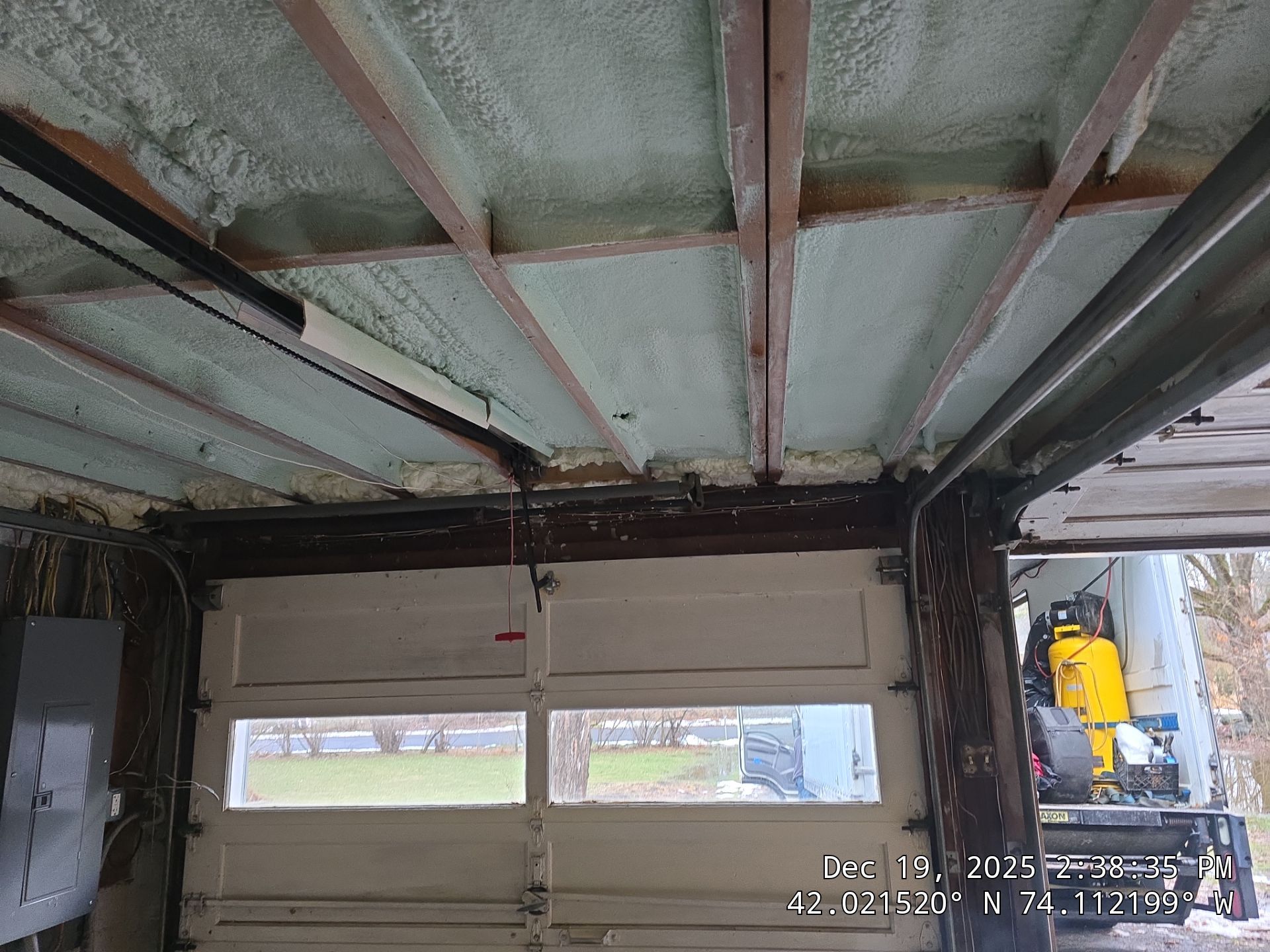 Attic Insulation using open cell spray foam by NYS Foam & Energy