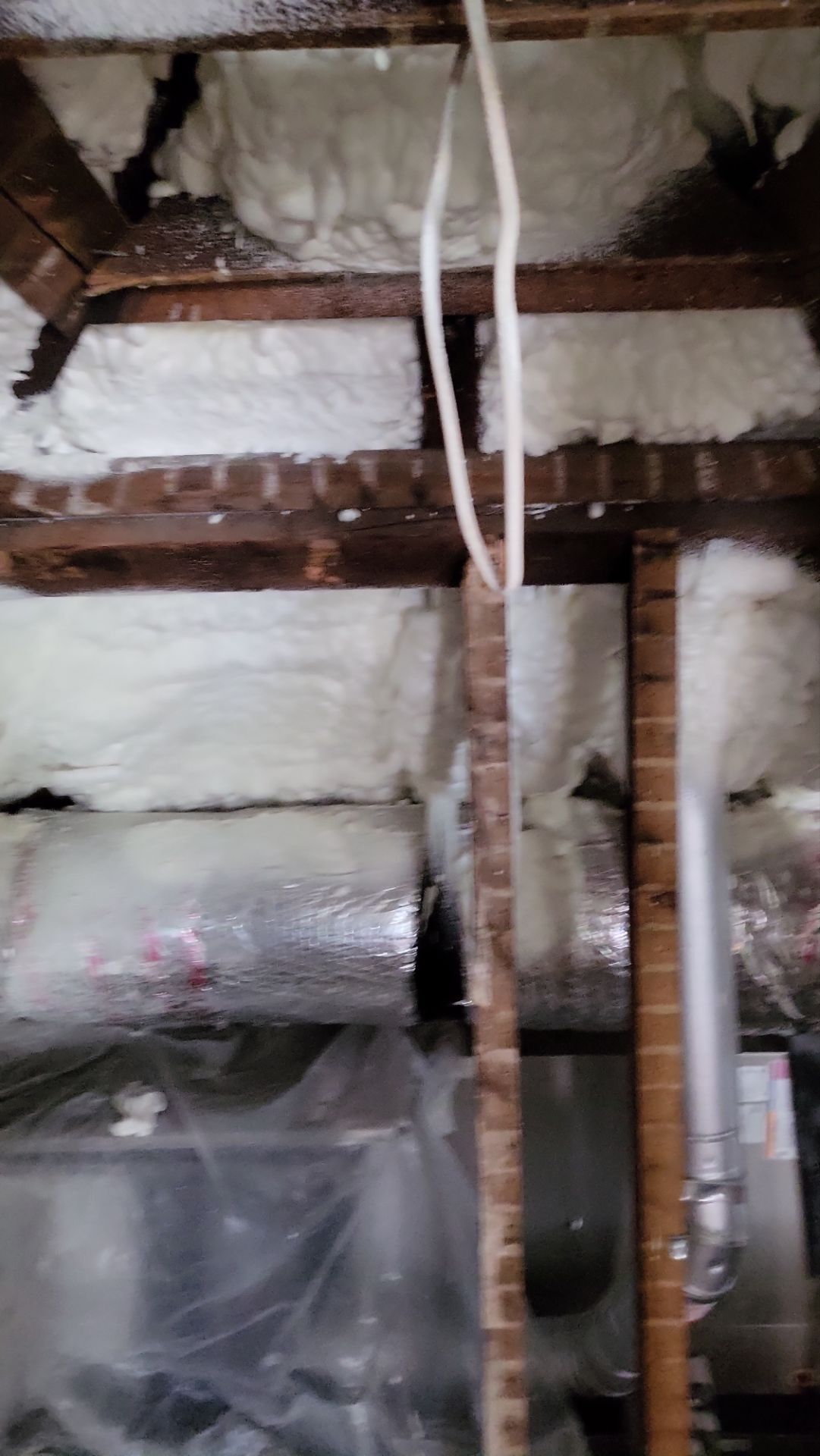 Interior spray foam application by SPF Services 